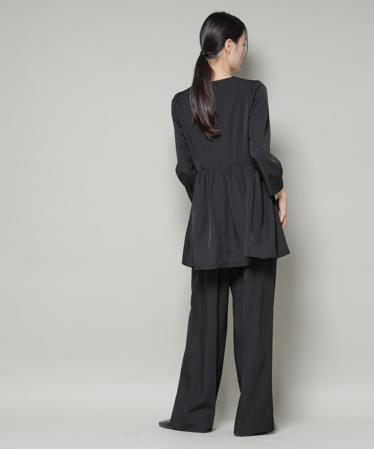 troisieme chaco/TWILL ペプラムトップス(セットアップ可) 6715220034