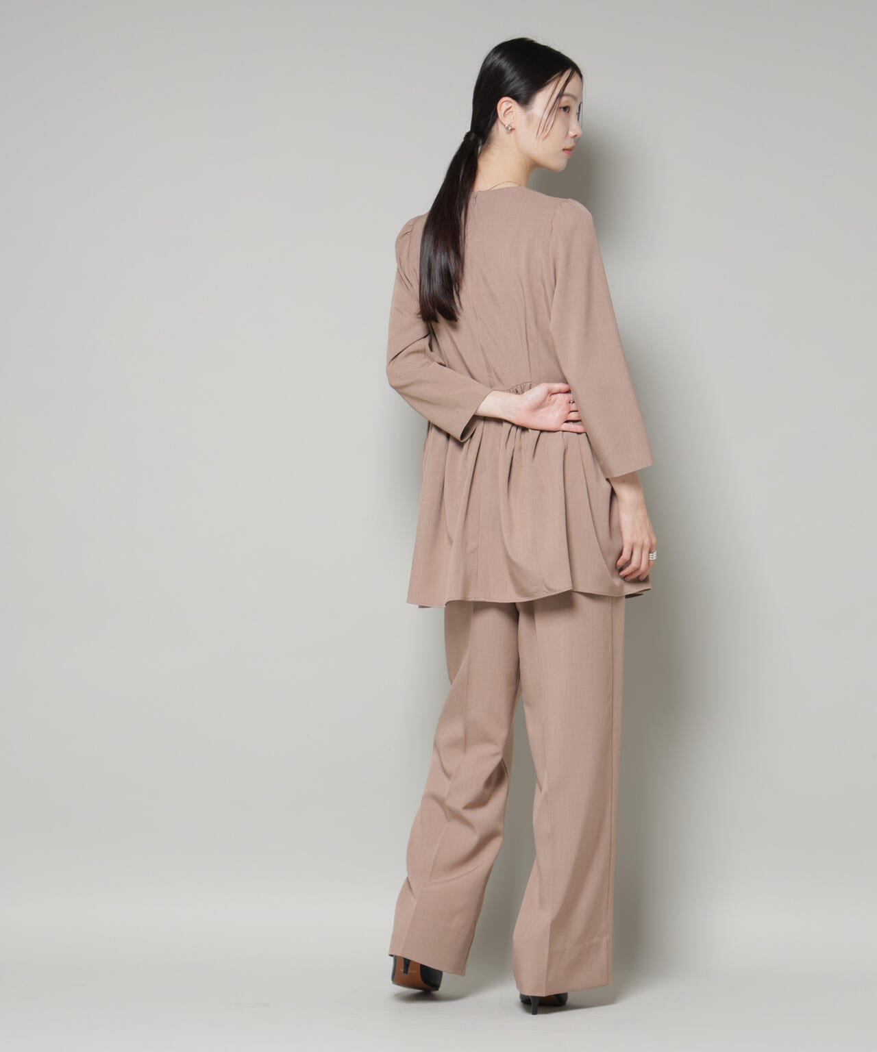 troisieme chaco/TWILL ペプラムトップス(セットアップ可) 6715220034