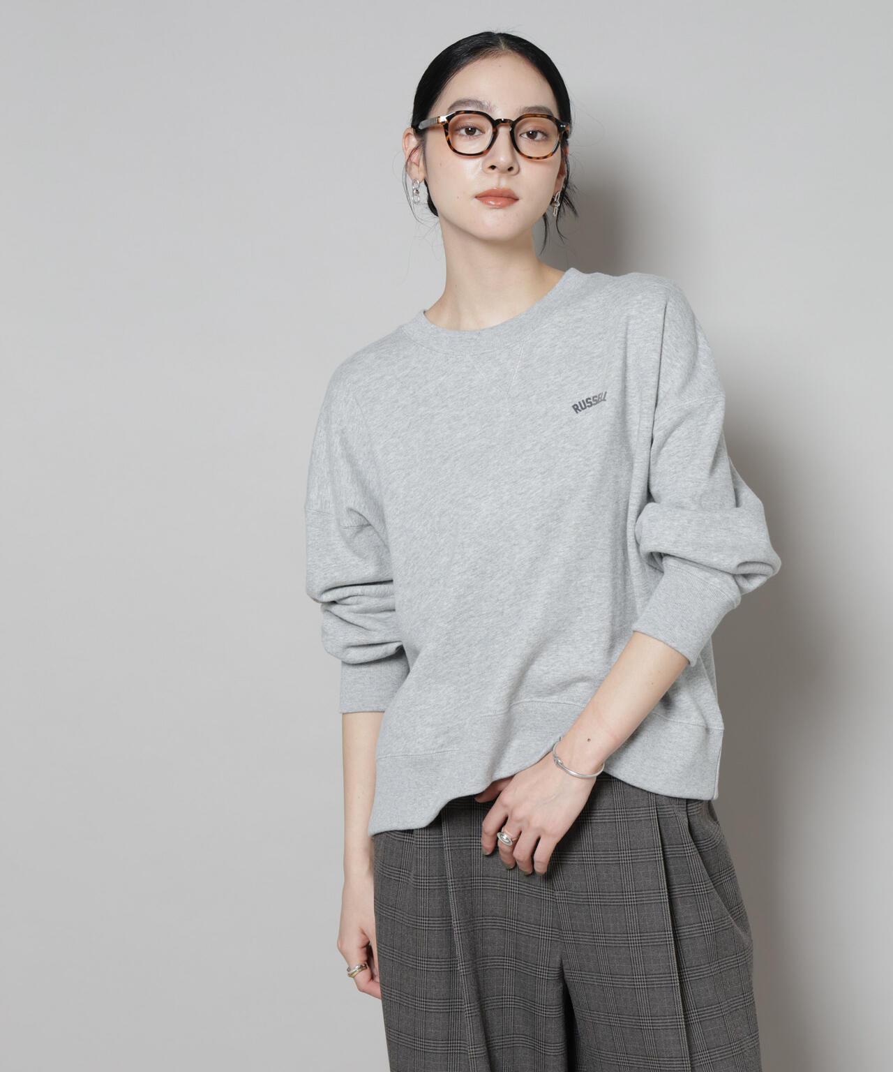 RUSSELL ATHLETIC/別注 Mini Logo Crewneck Sweat 6715223053