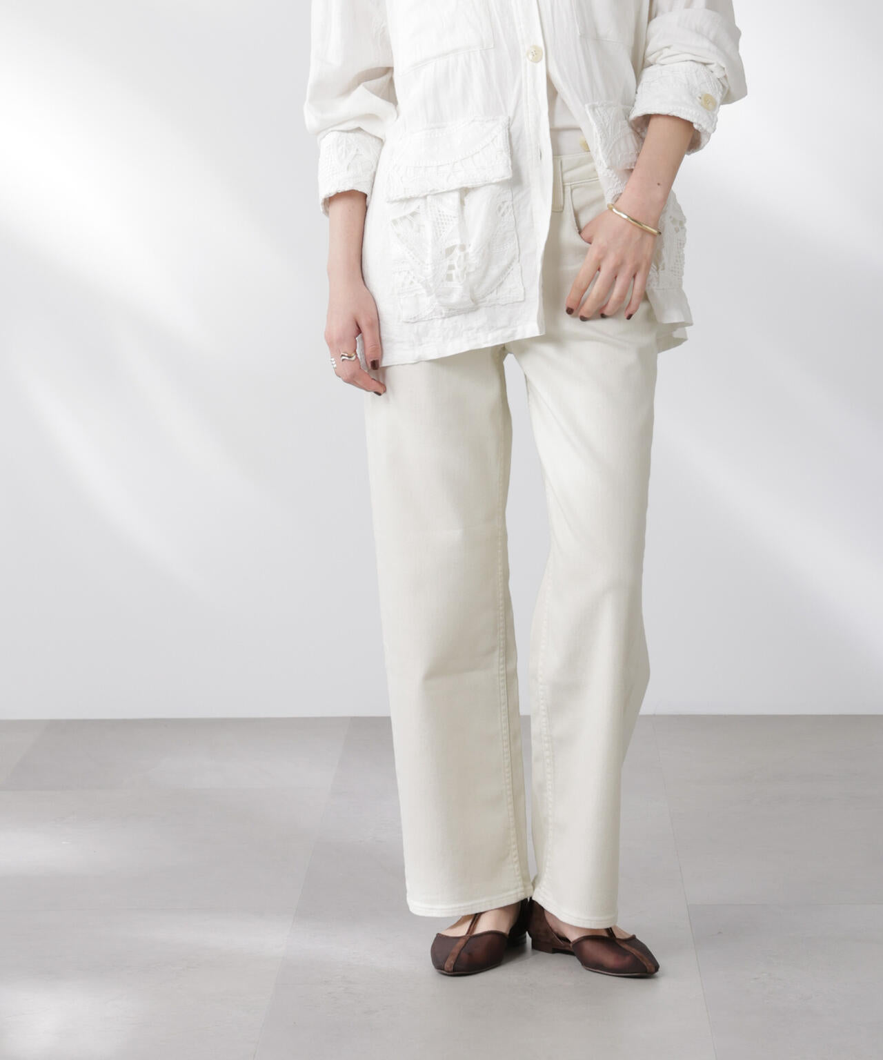 Healthy DENIM/別注 Pink Pepper Midrise ワイドデニム 6715227023