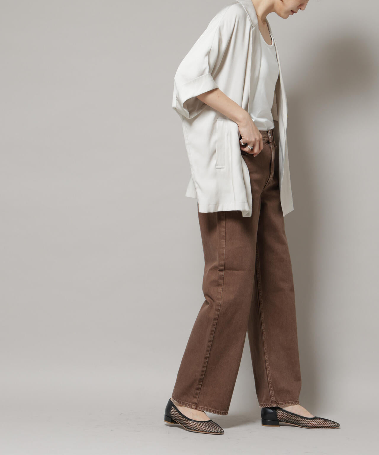 upper hights/THE NIECE MID-RISE  ブラウン 6715227029