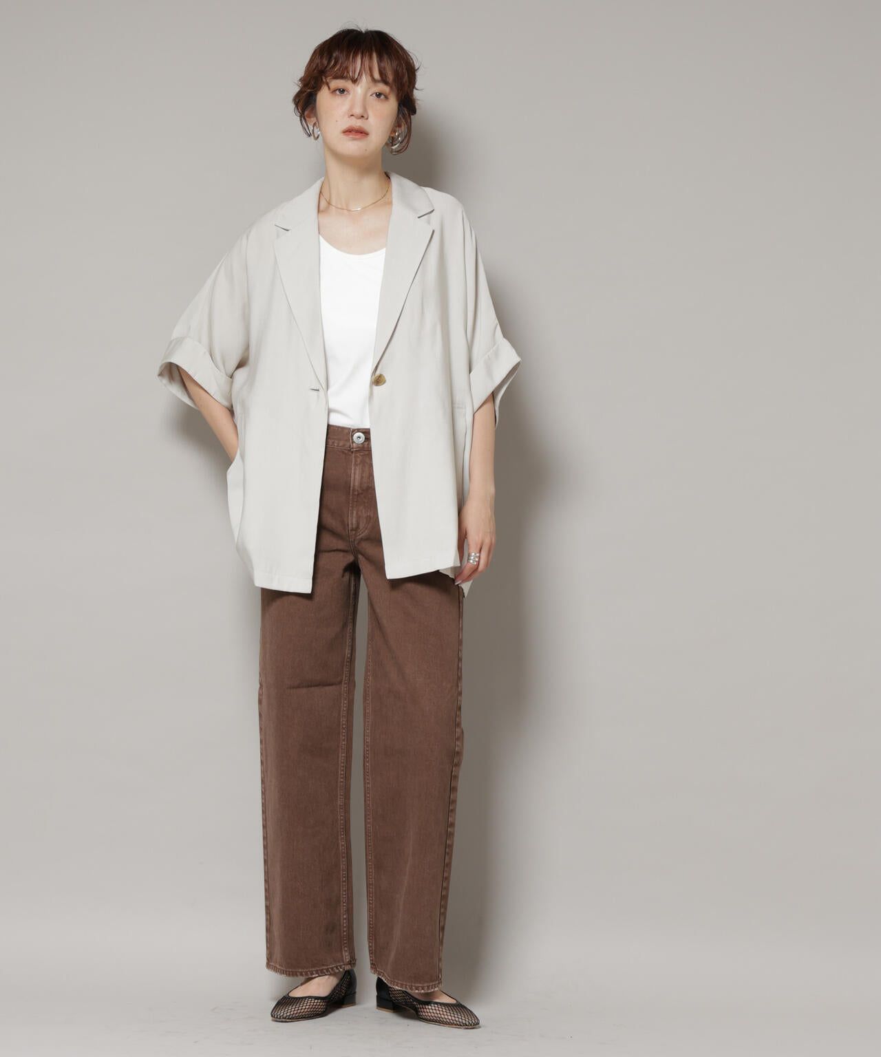 upper hights/THE NIECE MID-RISE  ブラウン 6715227029