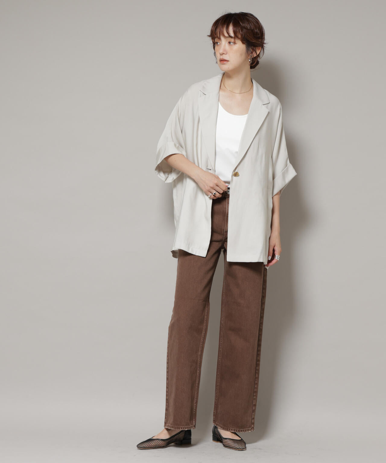 upper hights/THE NIECE MID-RISE  ブラウン 6715227029