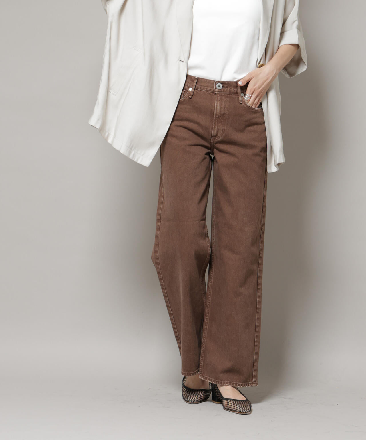 upper hights/THE NIECE MID-RISE  ブラウン 6715227029