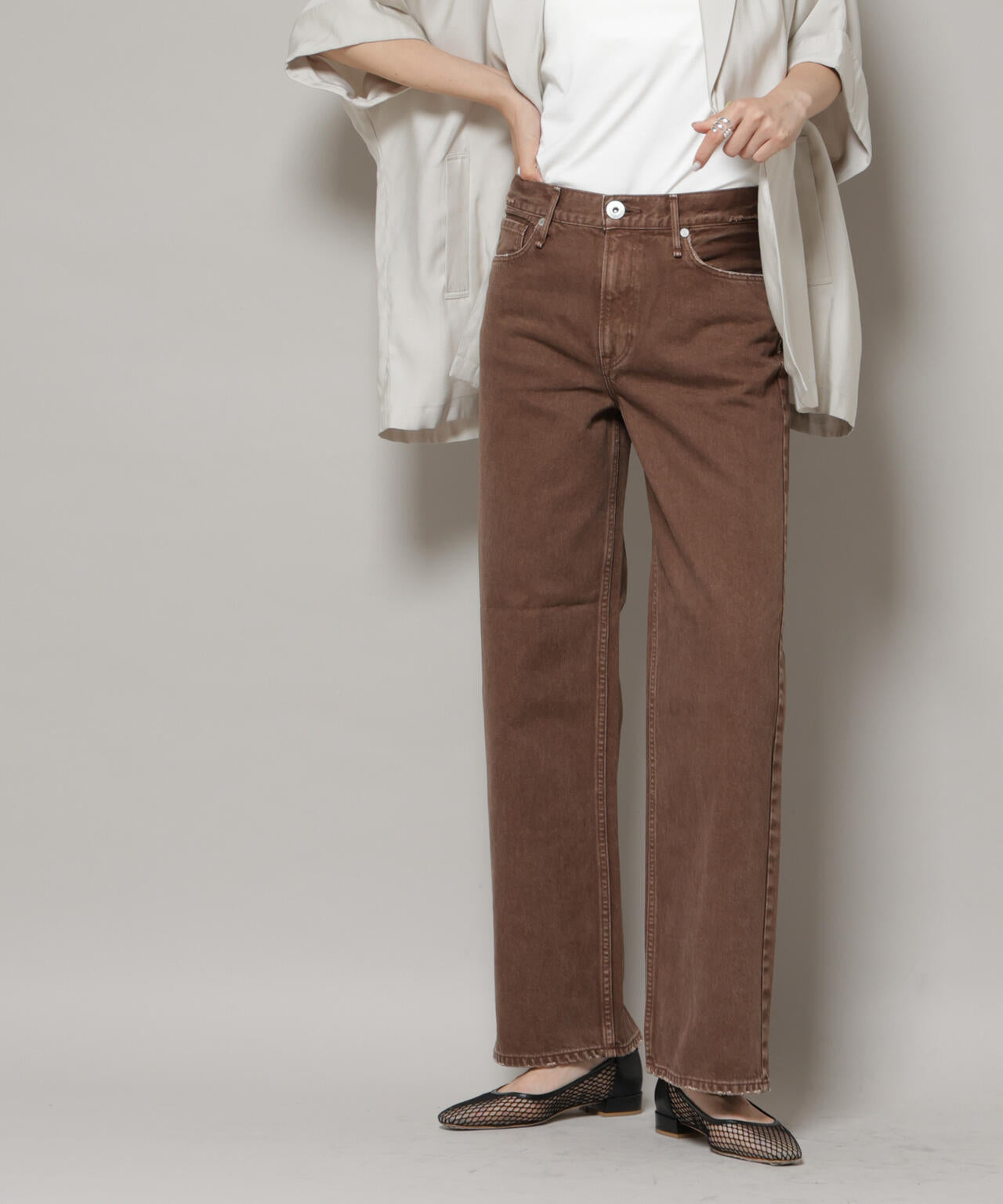 upper hights/THE NIECE MID-RISE  ブラウン