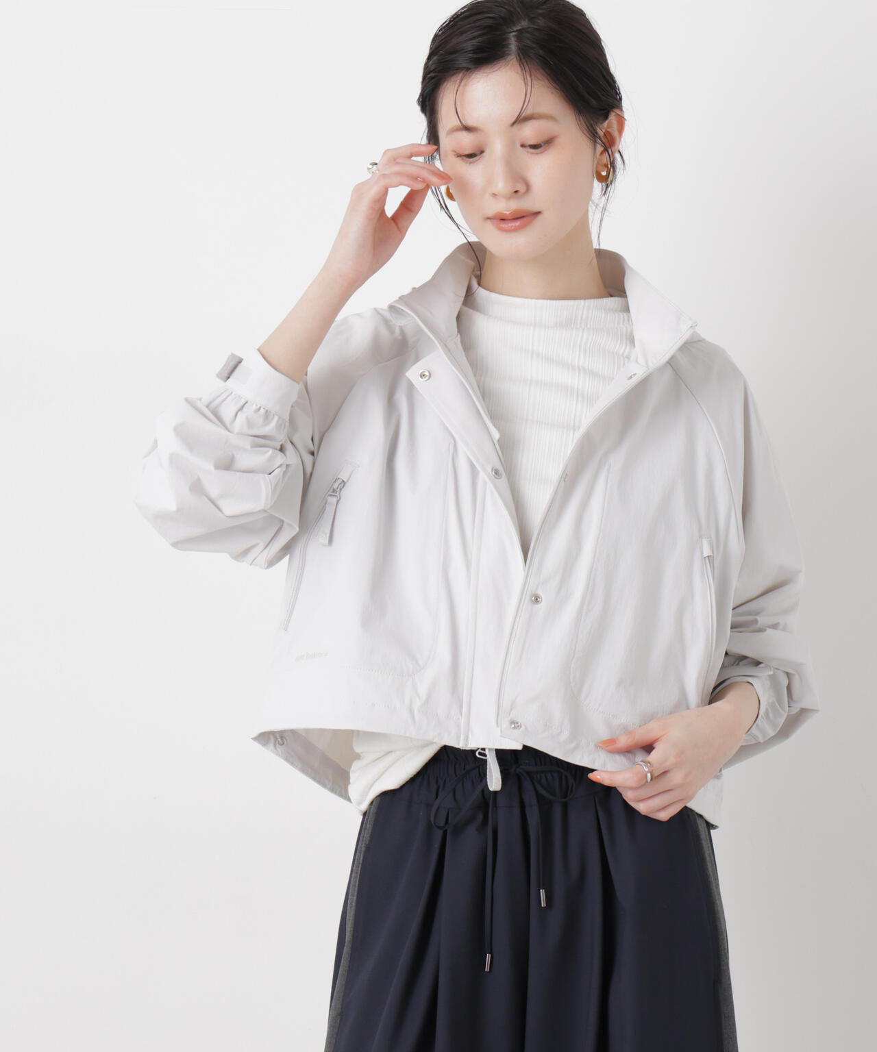 new balance/NB Greyクロップドジャケット