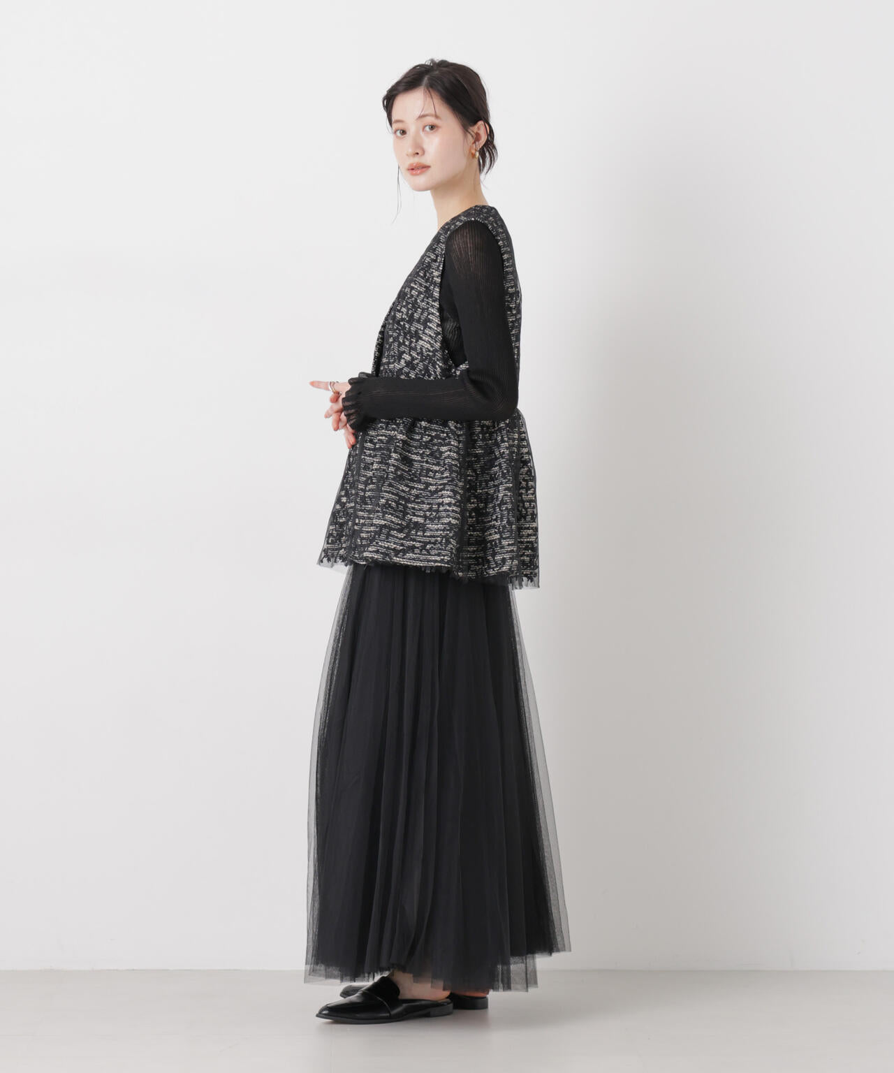 troisieme chaco/ＴWEED×TULLE ジレ 6716116004