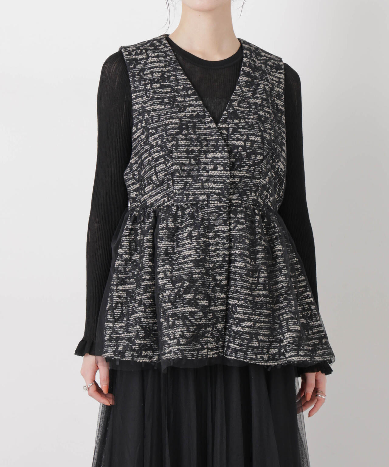 troisieme chaco/ＴWEED×TULLE ジレ 6716116004