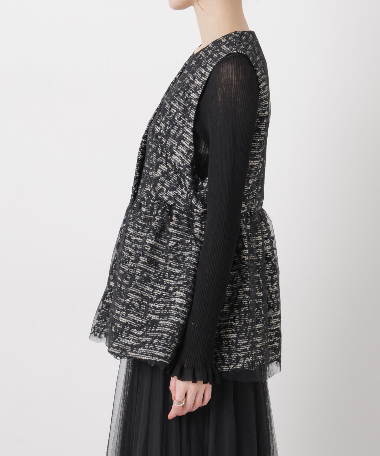 troisieme chaco/ＴWEED×TULLE ジレ 6716116004