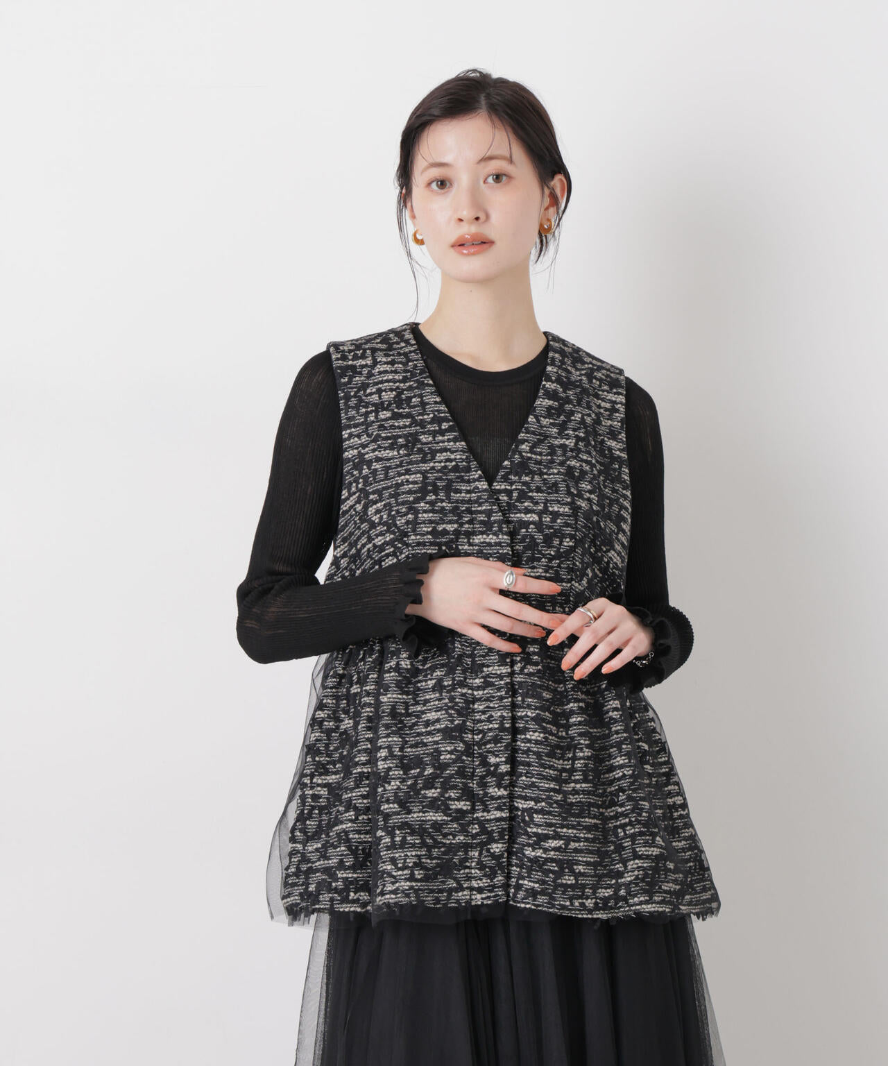 troisieme chaco/ＴWEED×TULLE ジレ 6716116004