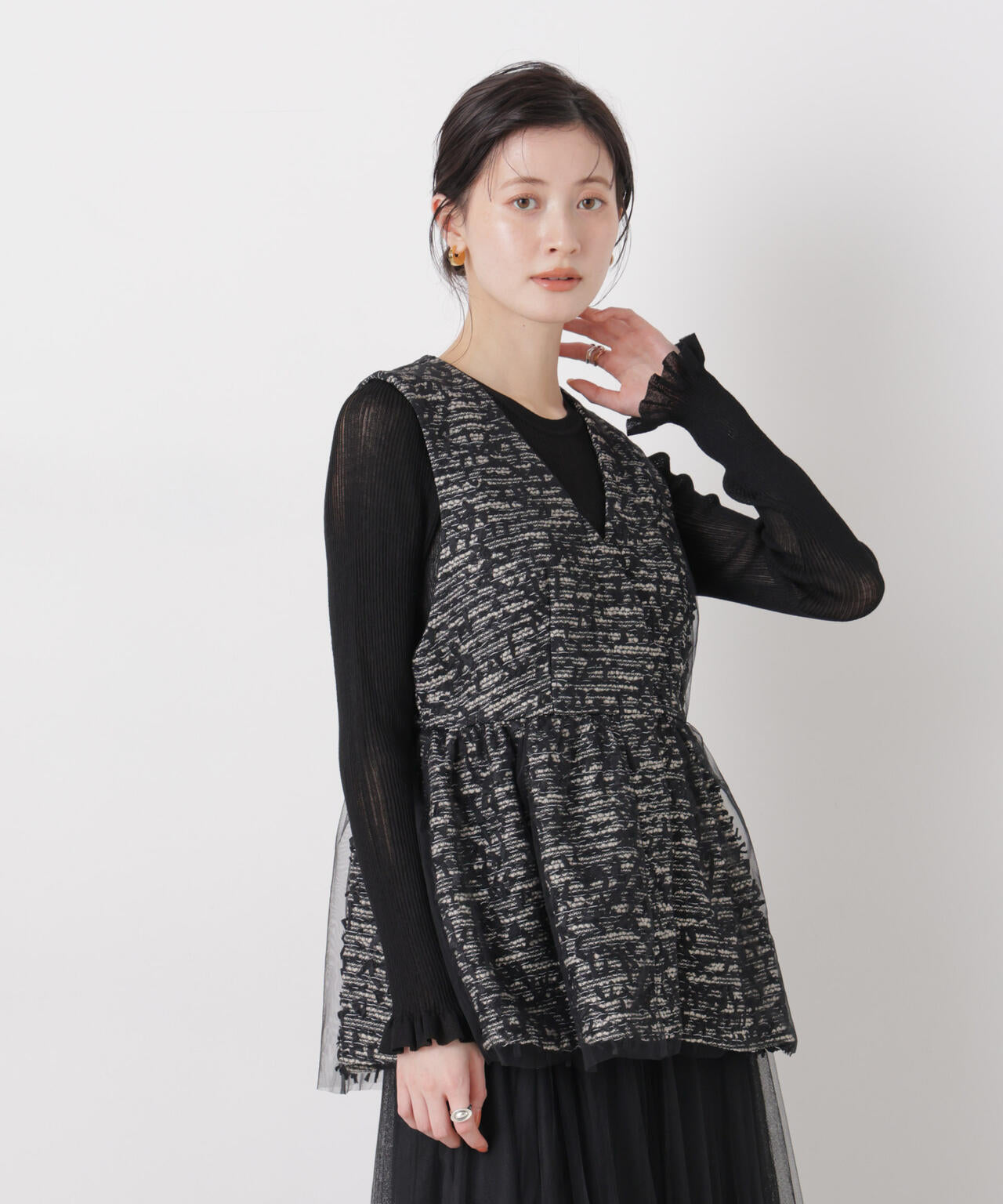 troisieme chaco/ＴWEED×TULLE ジレ