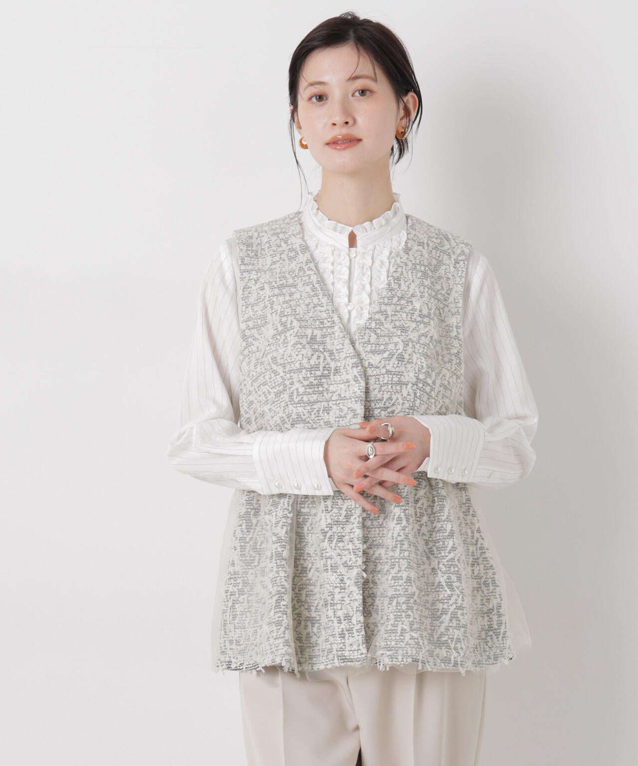 troisieme chaco/ＴWEED×TULLE ジレ 6716116004