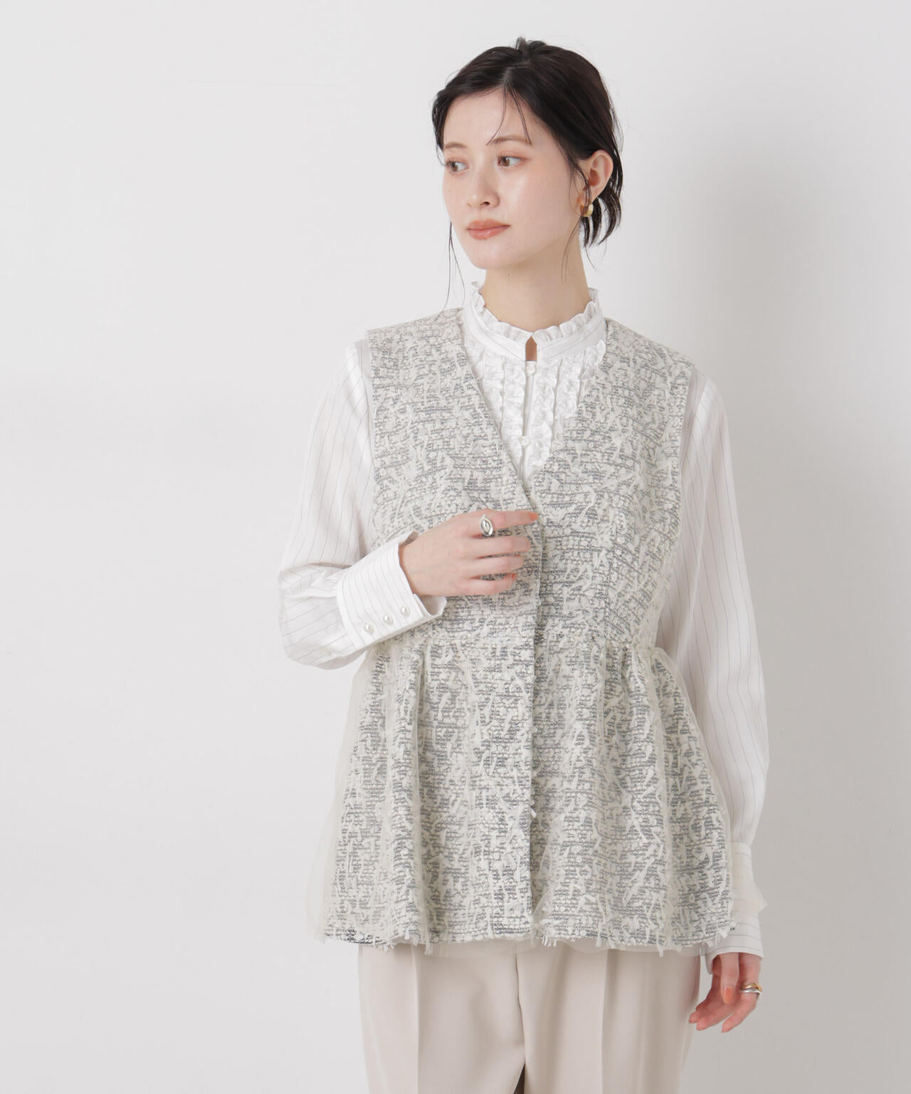troisieme chaco/ＴWEED×TULLE ジレ