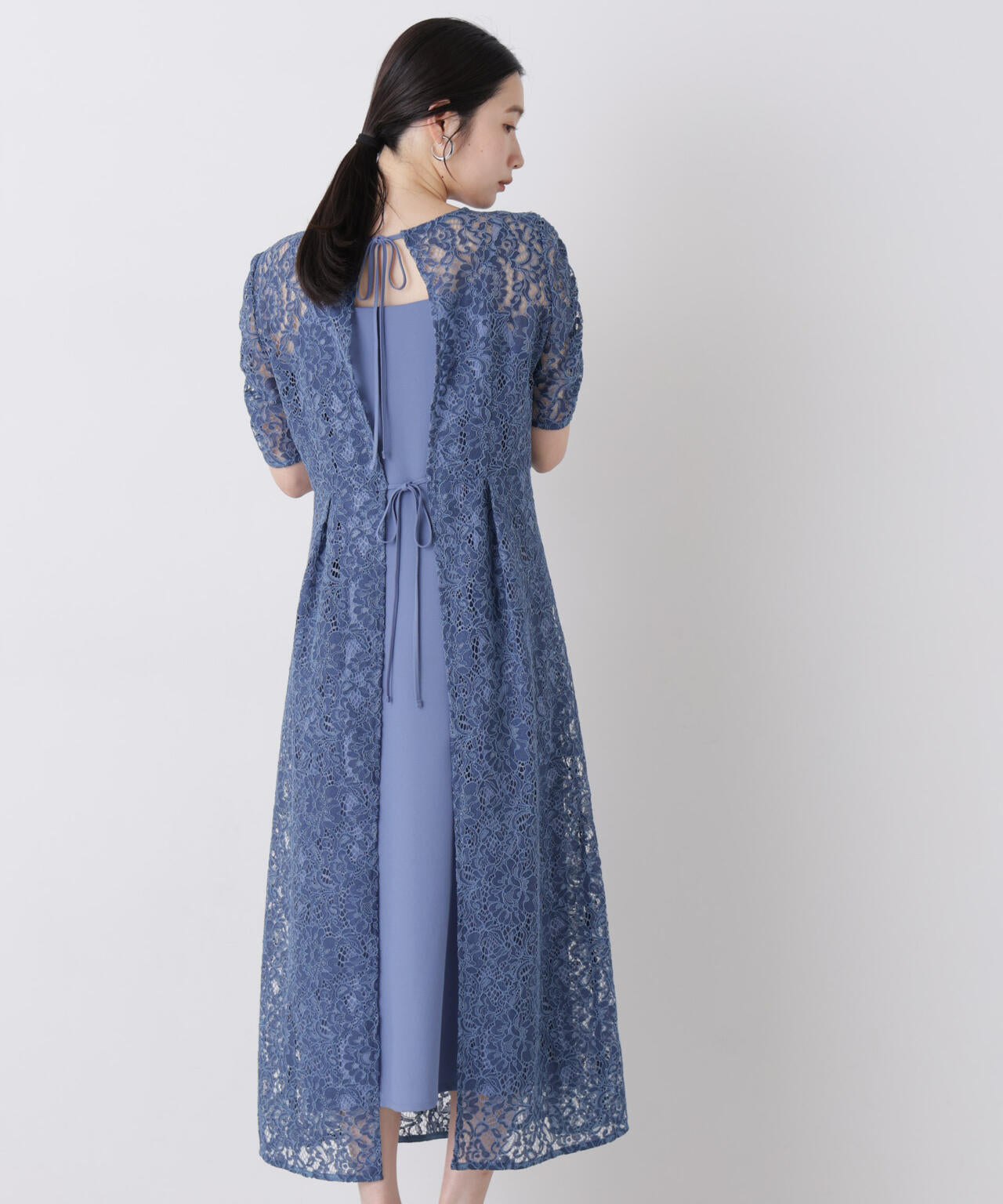 kaene/配色レースエプロンワンピース 6716119018