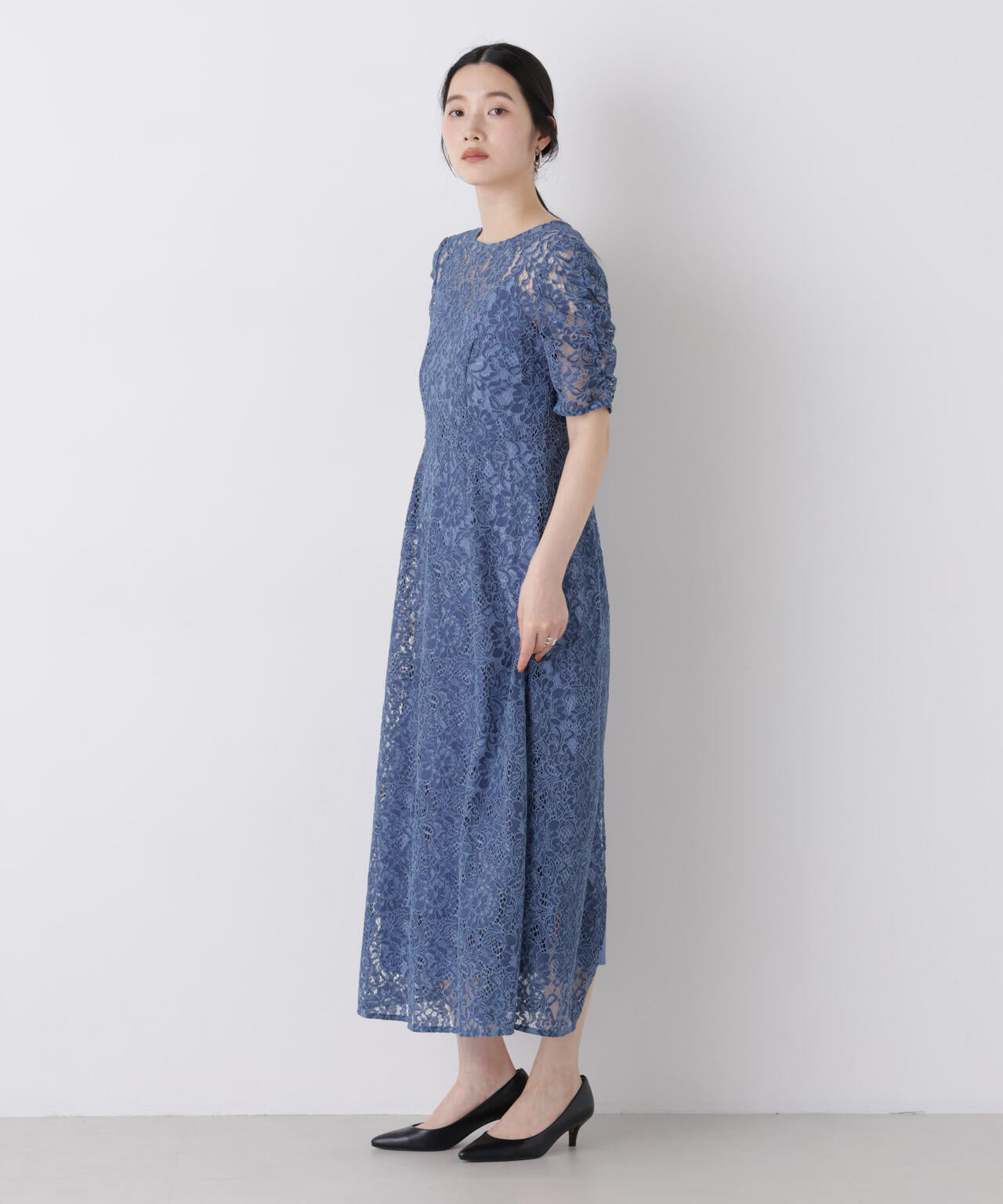 kaene/配色レースエプロンワンピース 6716119018