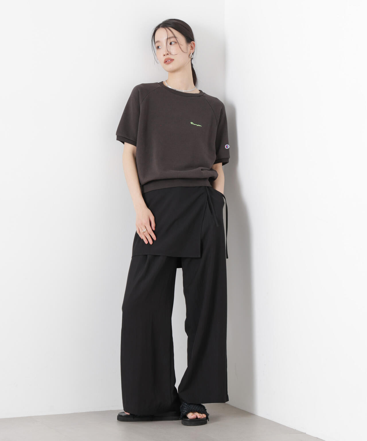 Champion/SHORT SLEEVE SWEATSHIRT 6716124005