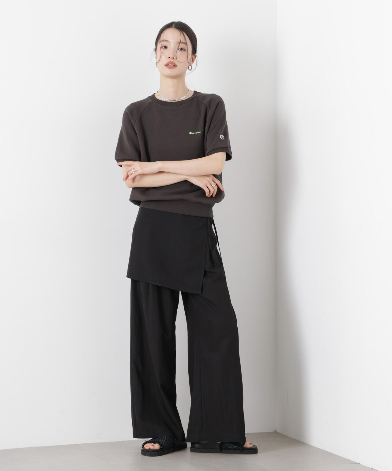 Champion/SHORT SLEEVE SWEATSHIRT 6716124005