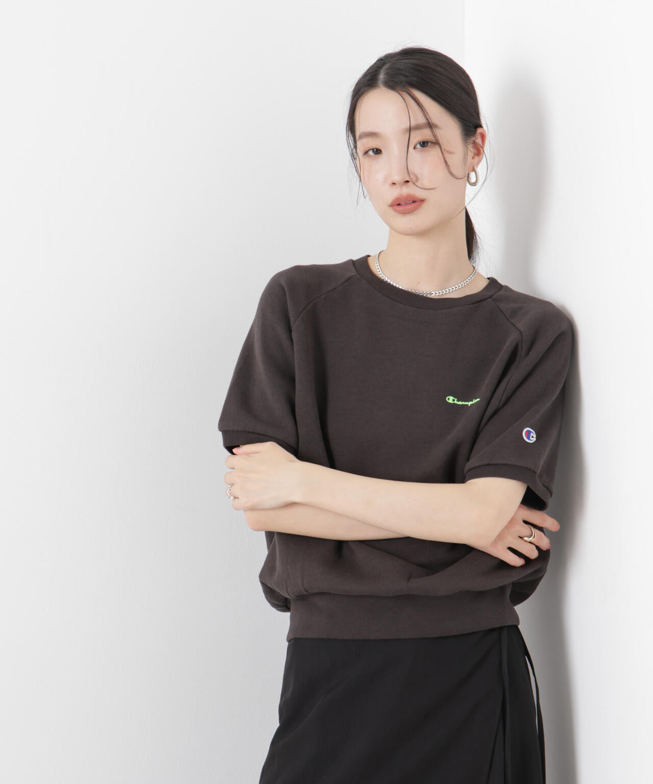 Champion/SHORT SLEEVE SWEATSHIRT 6716124005