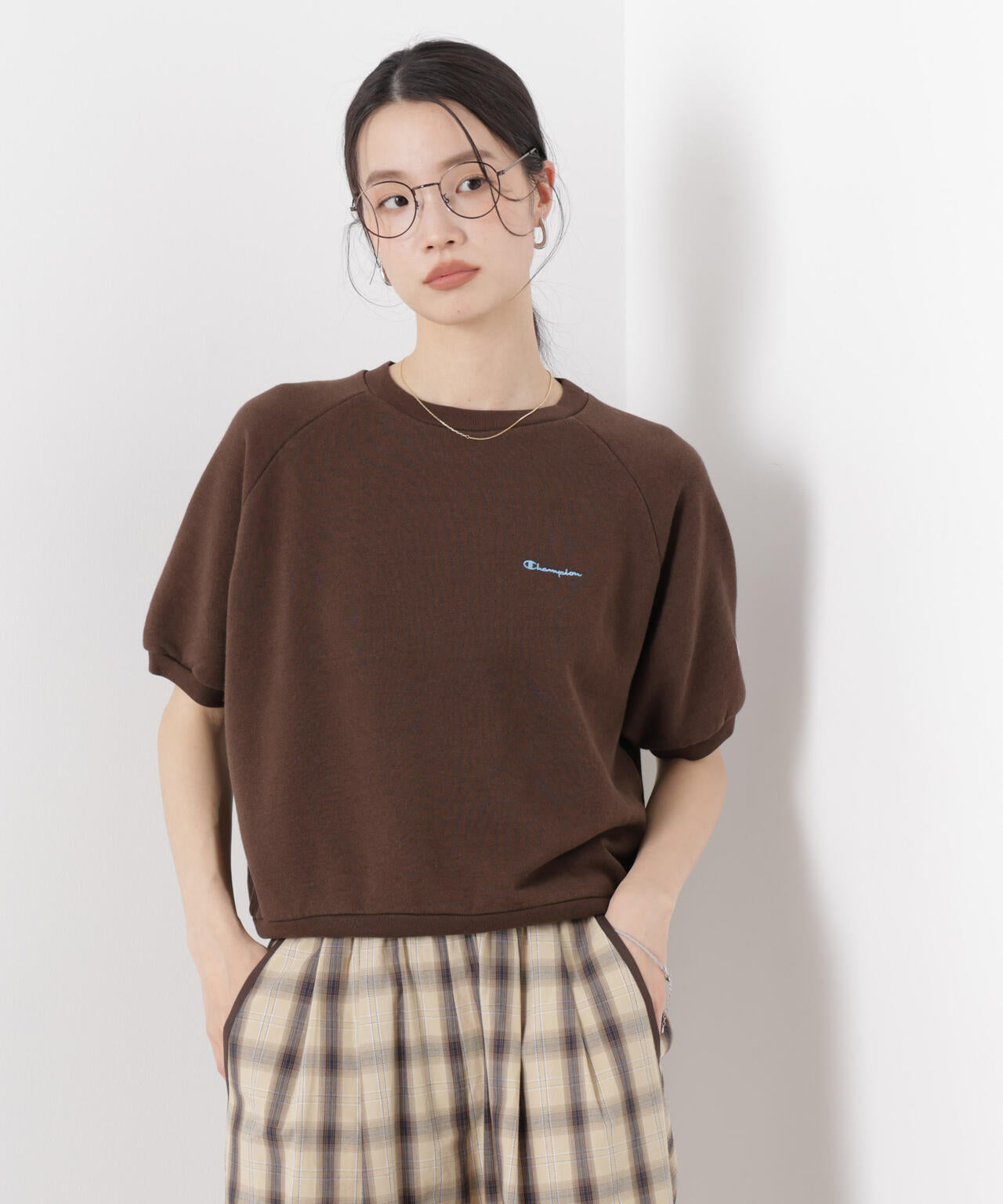 Champion/SHORT SLEEVE SWEATSHIRT 6716124005