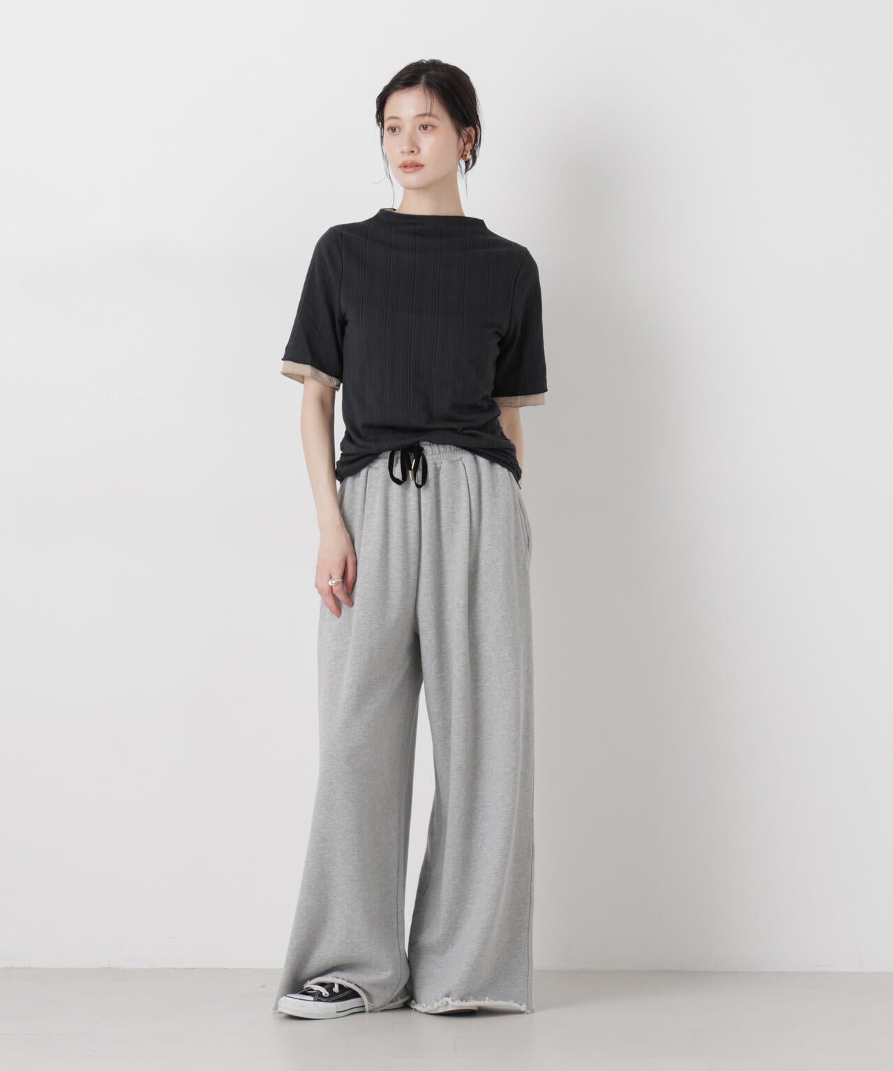 new balance/NB Greyカラーブロック半袖トップ 6716124015