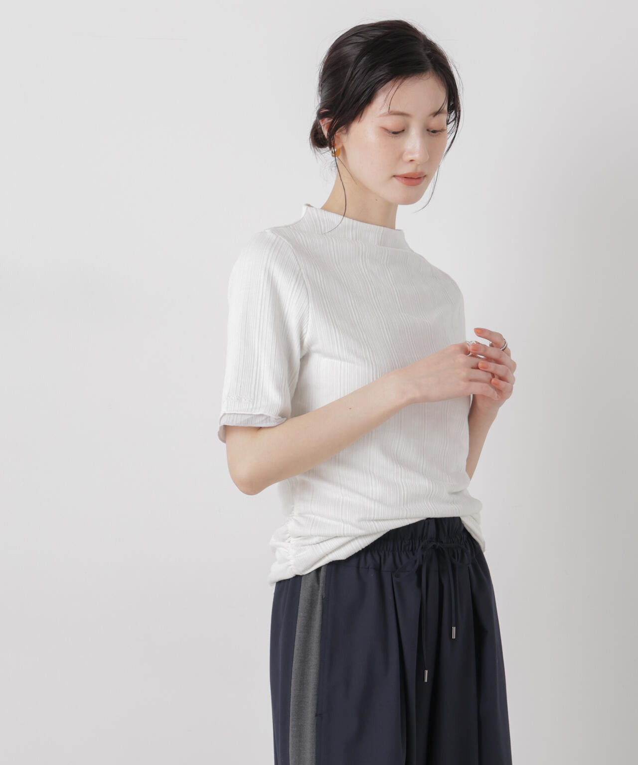 new balance/NB Greyカラーブロック半袖トップ 6716124015