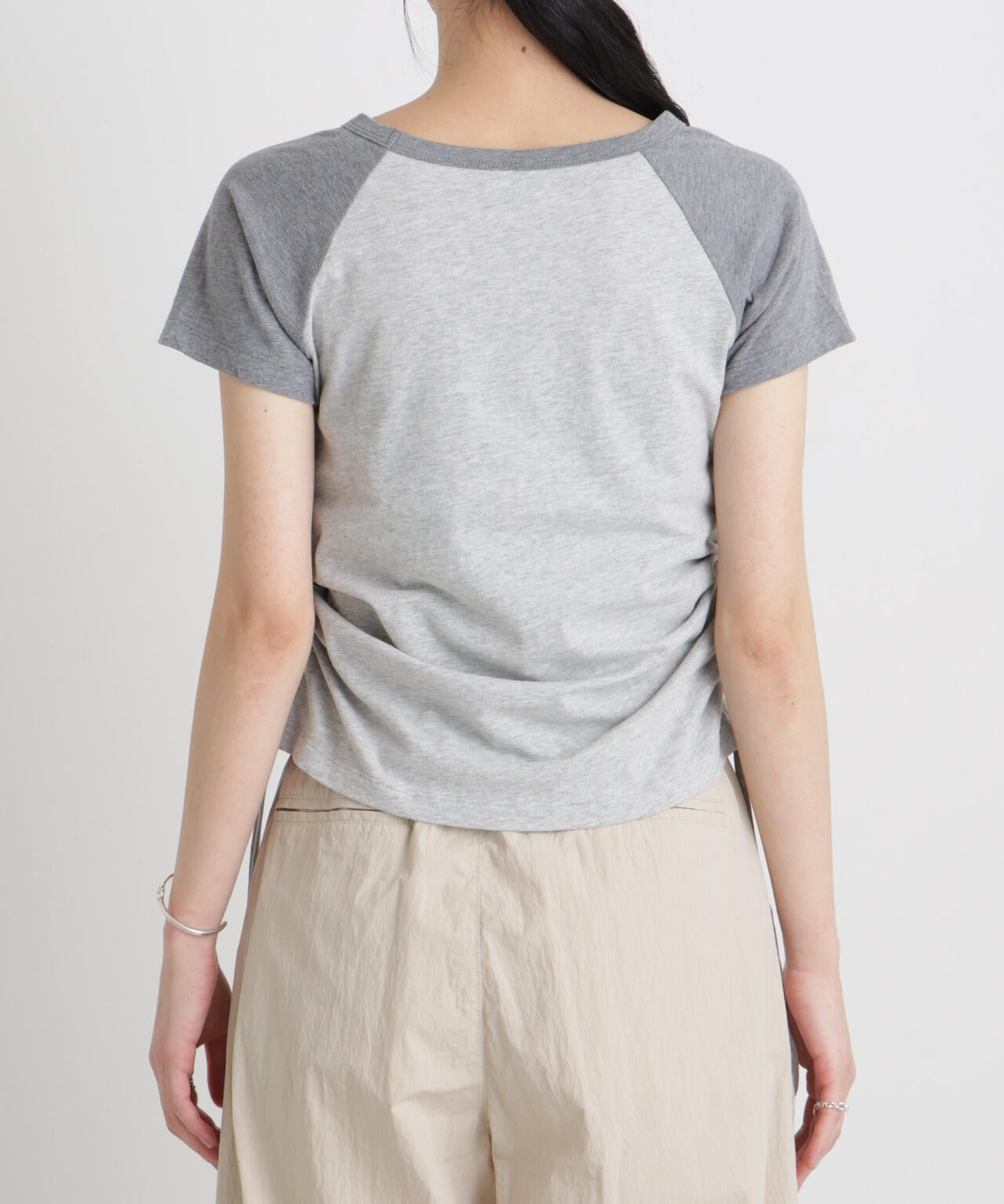 BOOKCLUB/別注 Raglan shirring shirts 6716124029