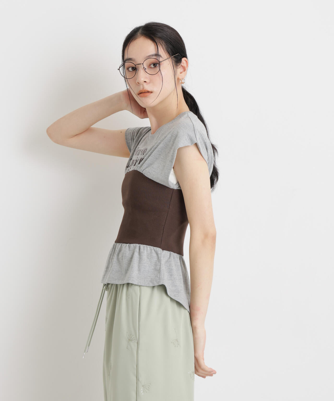 BOOKCLUB/別注 Bustier T shirts 6716124030