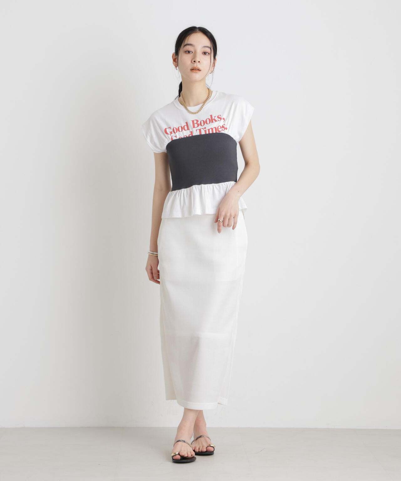 BOOKCLUB/別注 Bustier T shirts 6716124030
