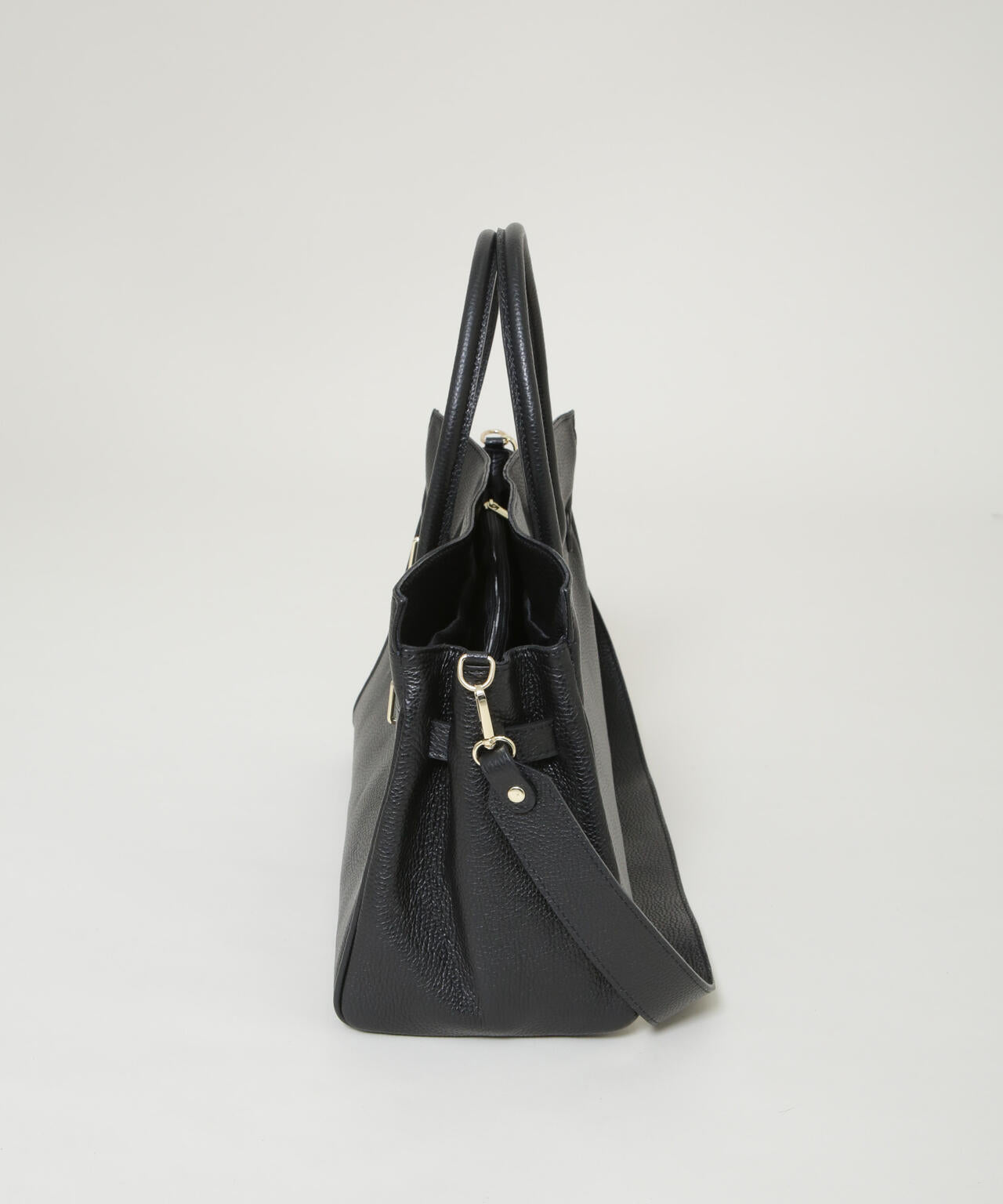 AULENTTI/レザーターンロックモチーフビッグトート 6716132027