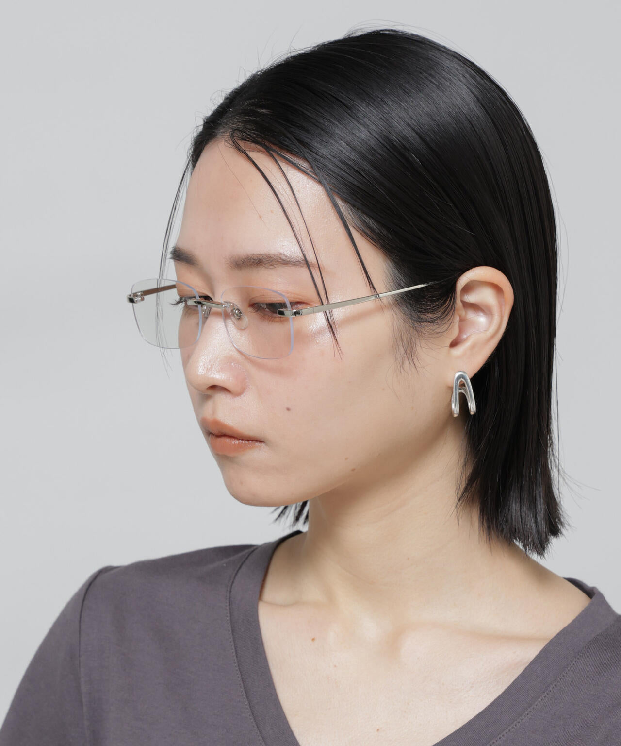 noeyedia/リムレススクエアグラス