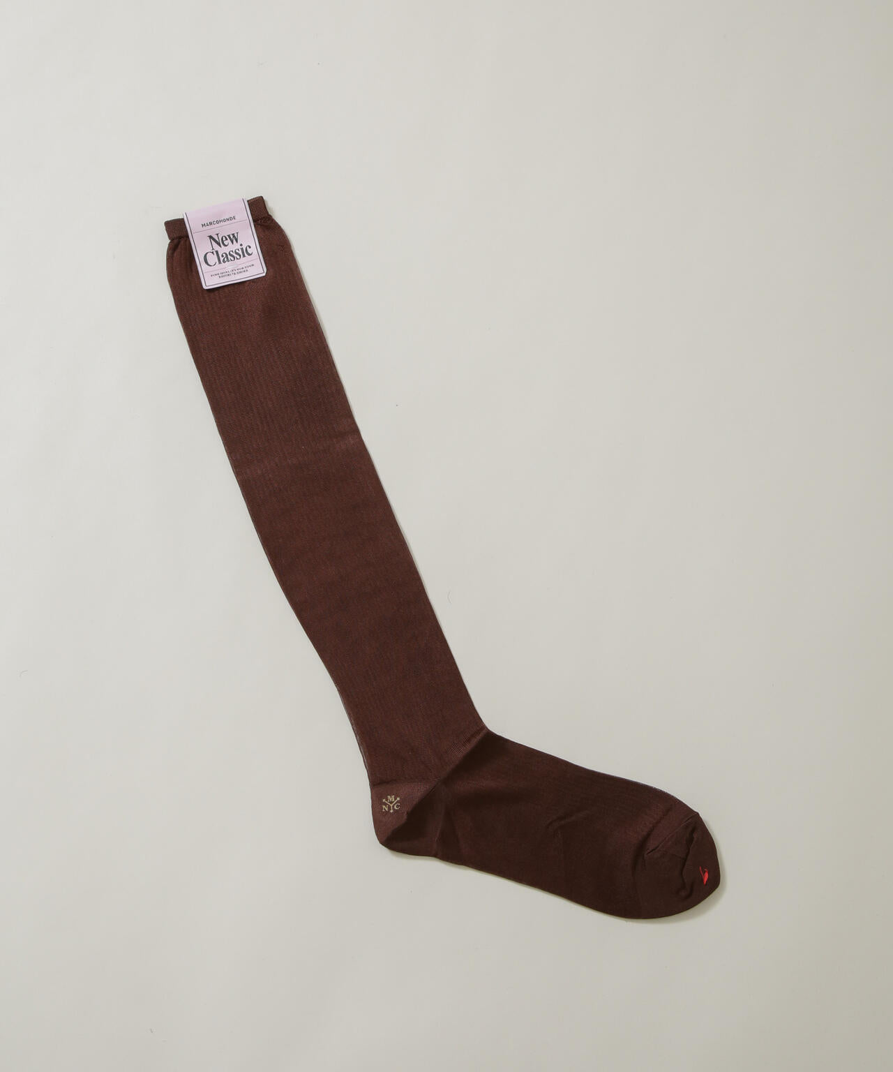 MARCOMONDE/sheer ribbed high socks
