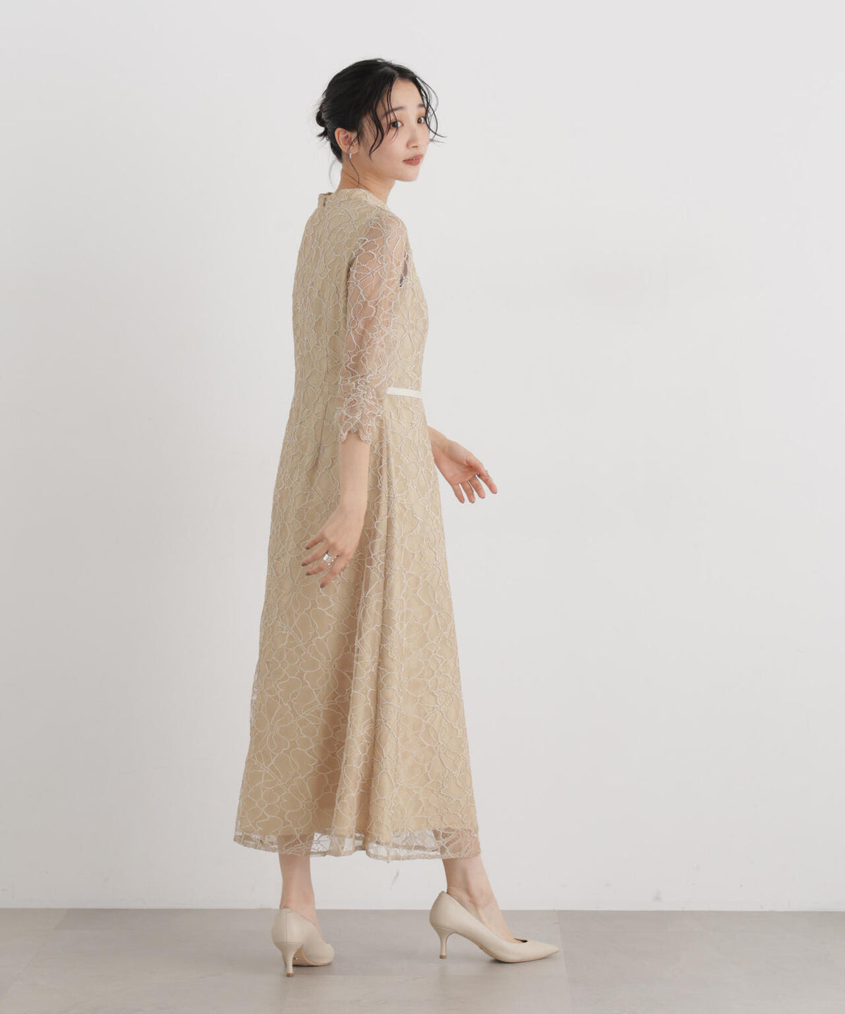 kaene/コードレースチョーカーネックドレス 6716219038