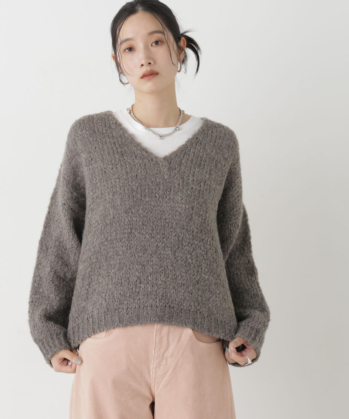 TRICOTS JEAN MARC/Vネックプルオーバー 6716222001
