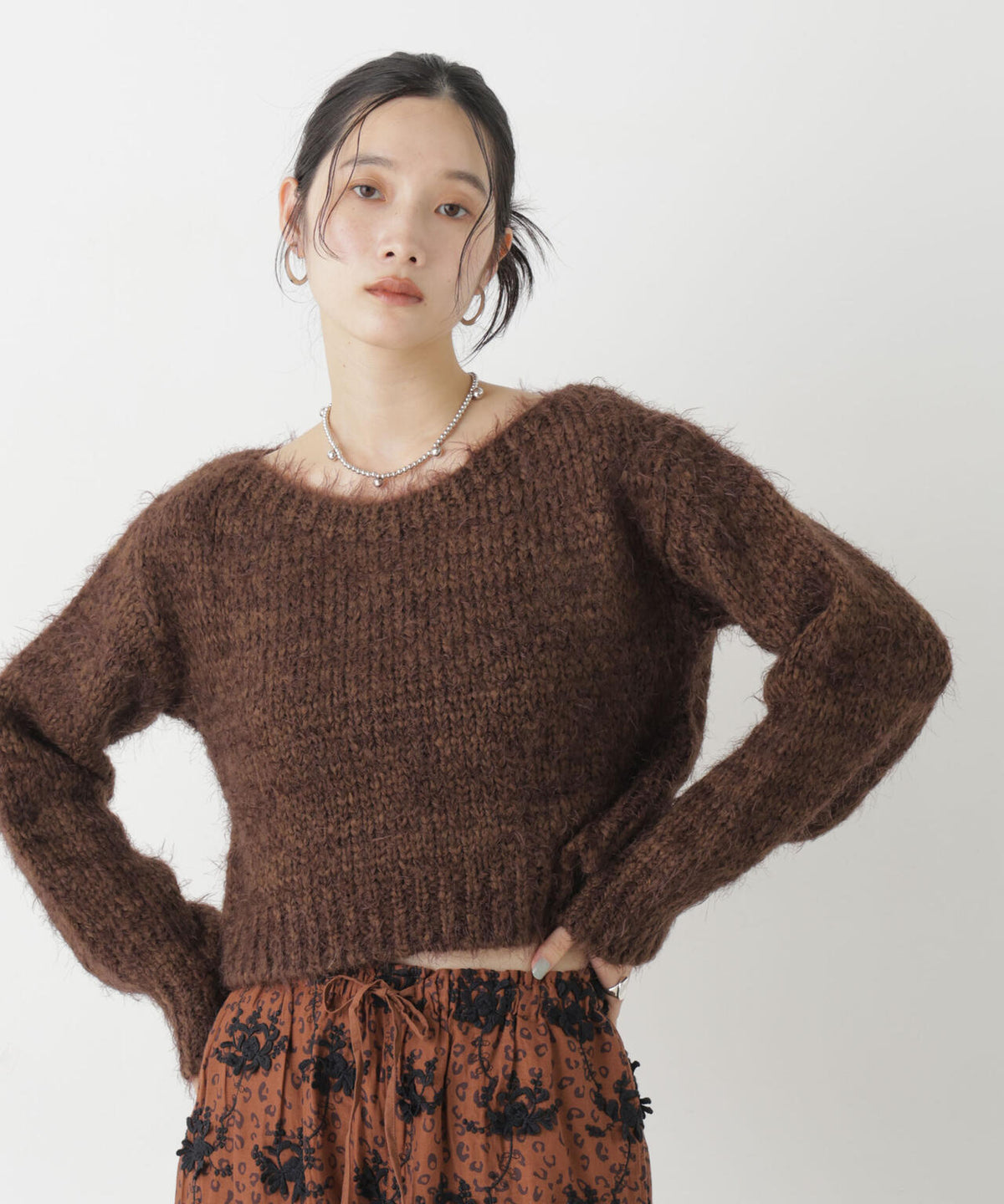 TRICOTS JEAN MARC/ボートネックショートプルオーバー 6716222002