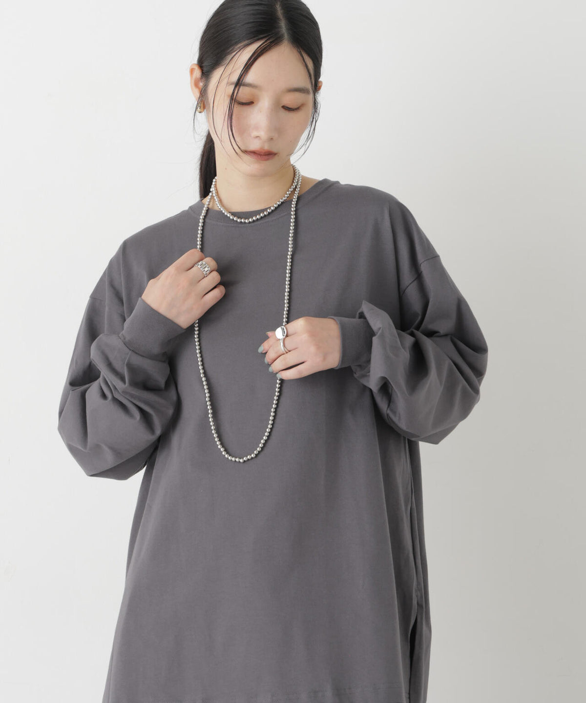 Hanes/1P BEEFY-T for HER ロングスリーブミドルT 6716223003