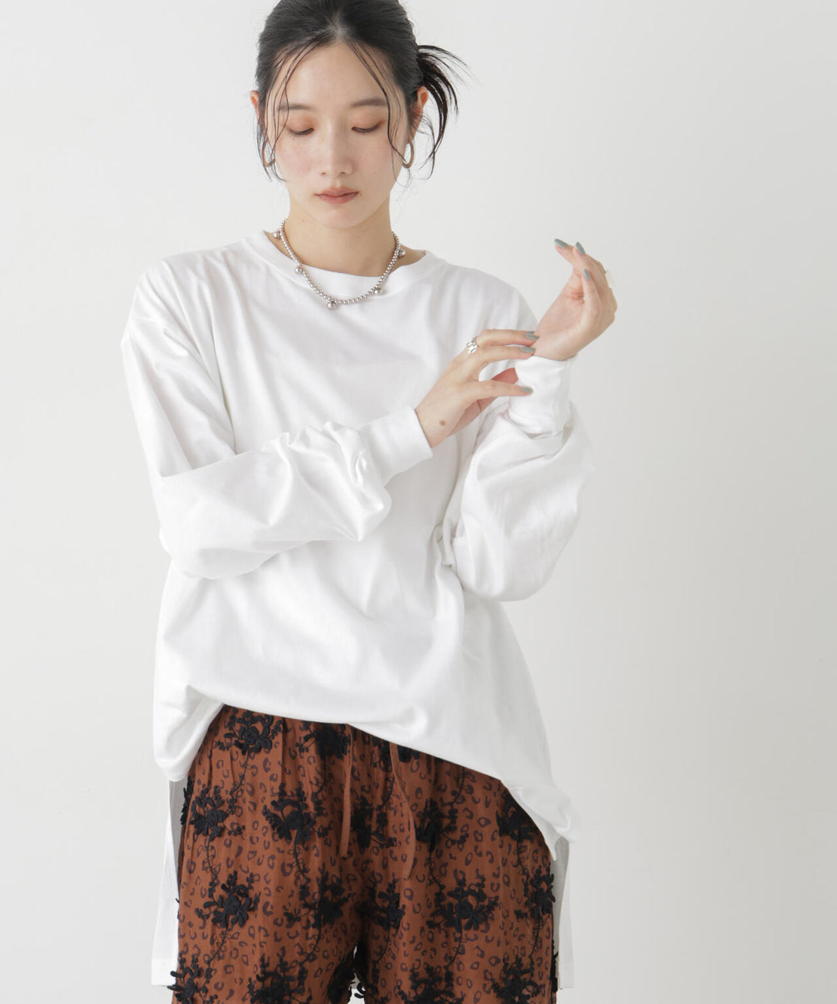 Hanes/1P BEEFY-T for HER ロングスリーブミドルT 6716223003