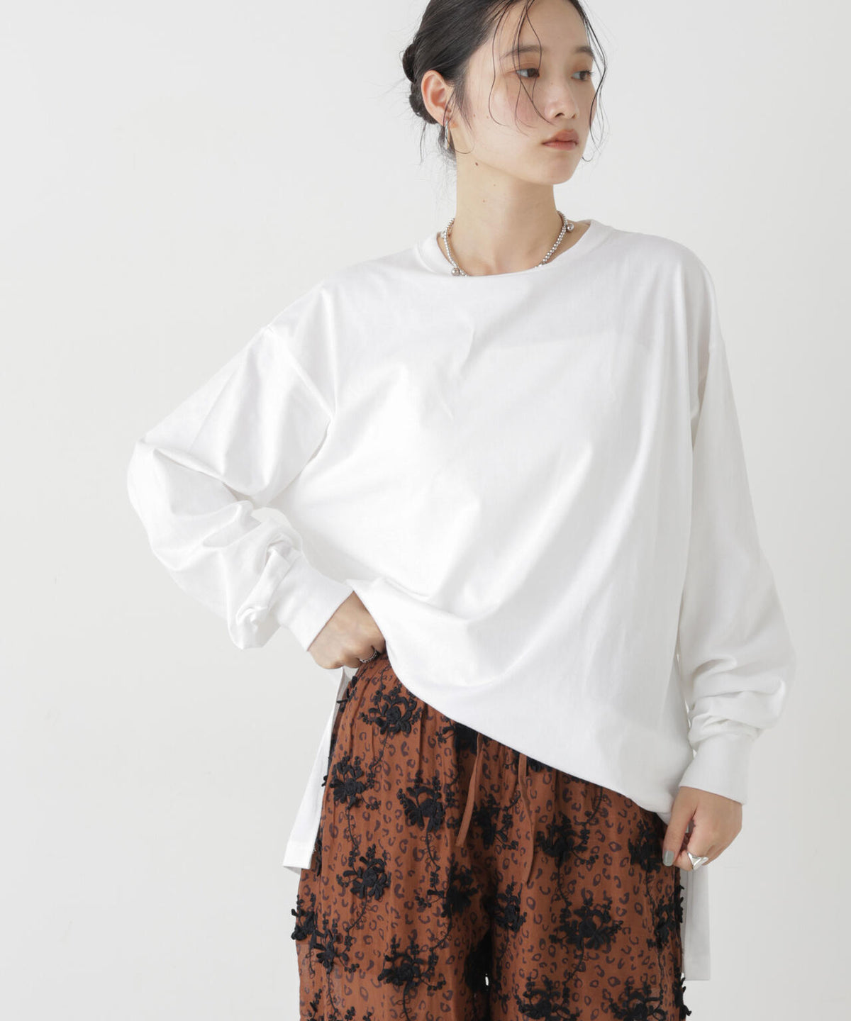 Hanes/1P BEEFY-T for HER ロングスリーブミドルT 6716223003