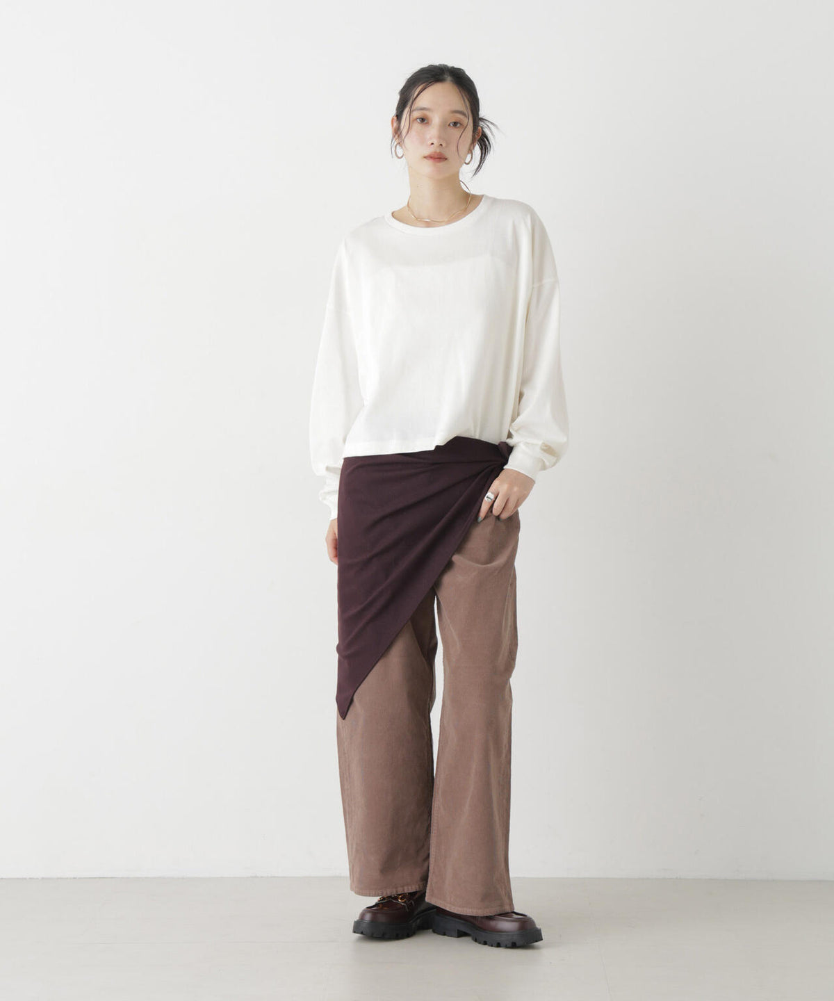 Hanes/1P SHIRO for HER クロップドワイドT 6716223009