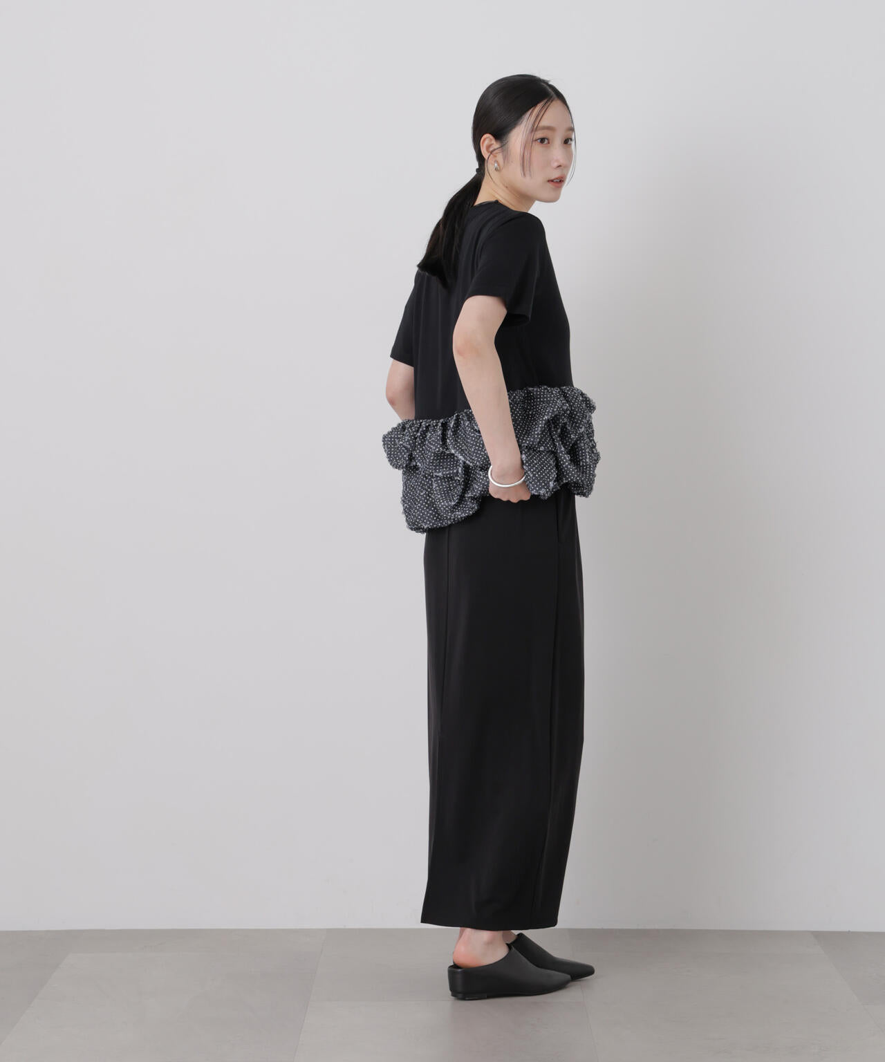 troisiemechaco/DOT TULLE LACE×JERSEY トップス 6716224007