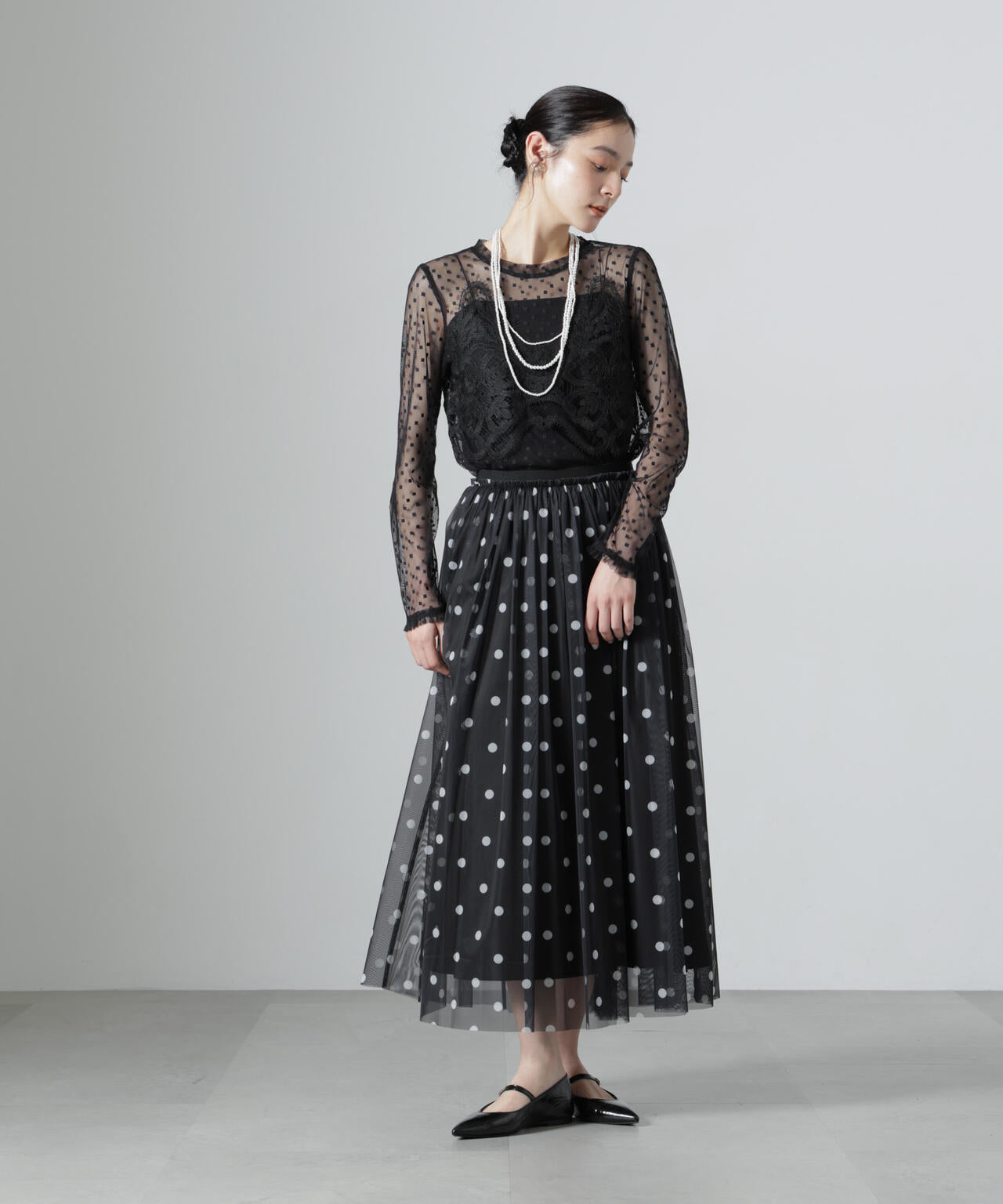 troisiemechaco/DOT×TULLE スカート(セットアップ可) 6716230006