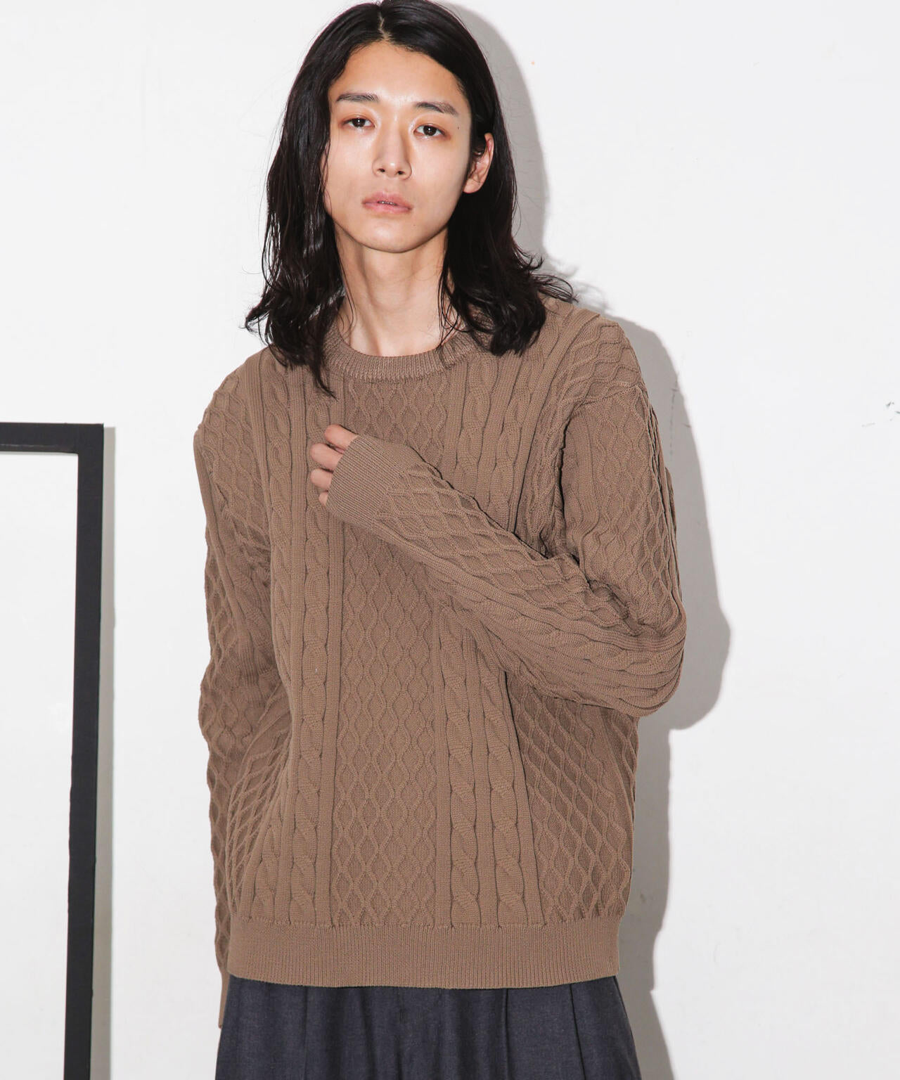 テックニット　総柄プルオーバー 6723222210