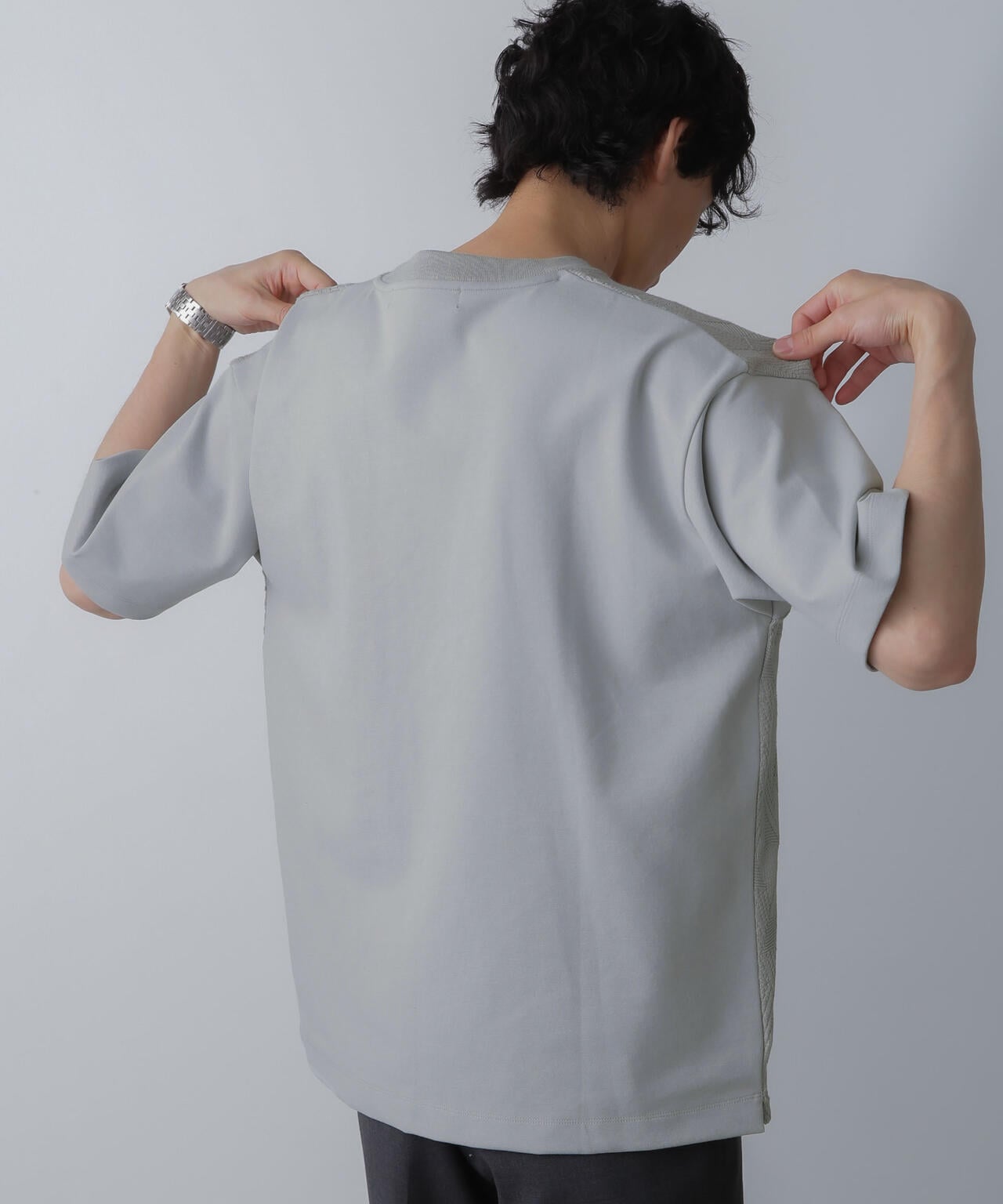 ツートーン切り替えTシャツ 半袖 6724124224
