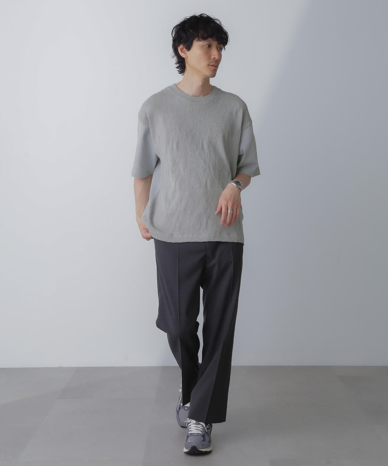 ツートーン切り替えTシャツ 半袖 6724124224