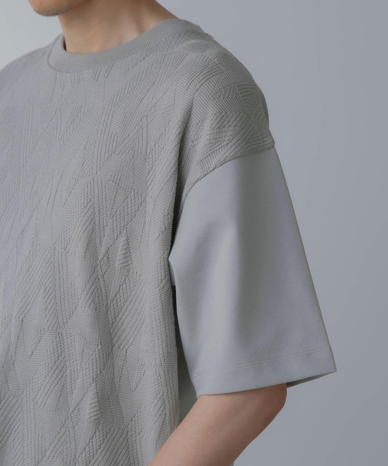 ツートーン切り替えTシャツ 半袖 6724124224