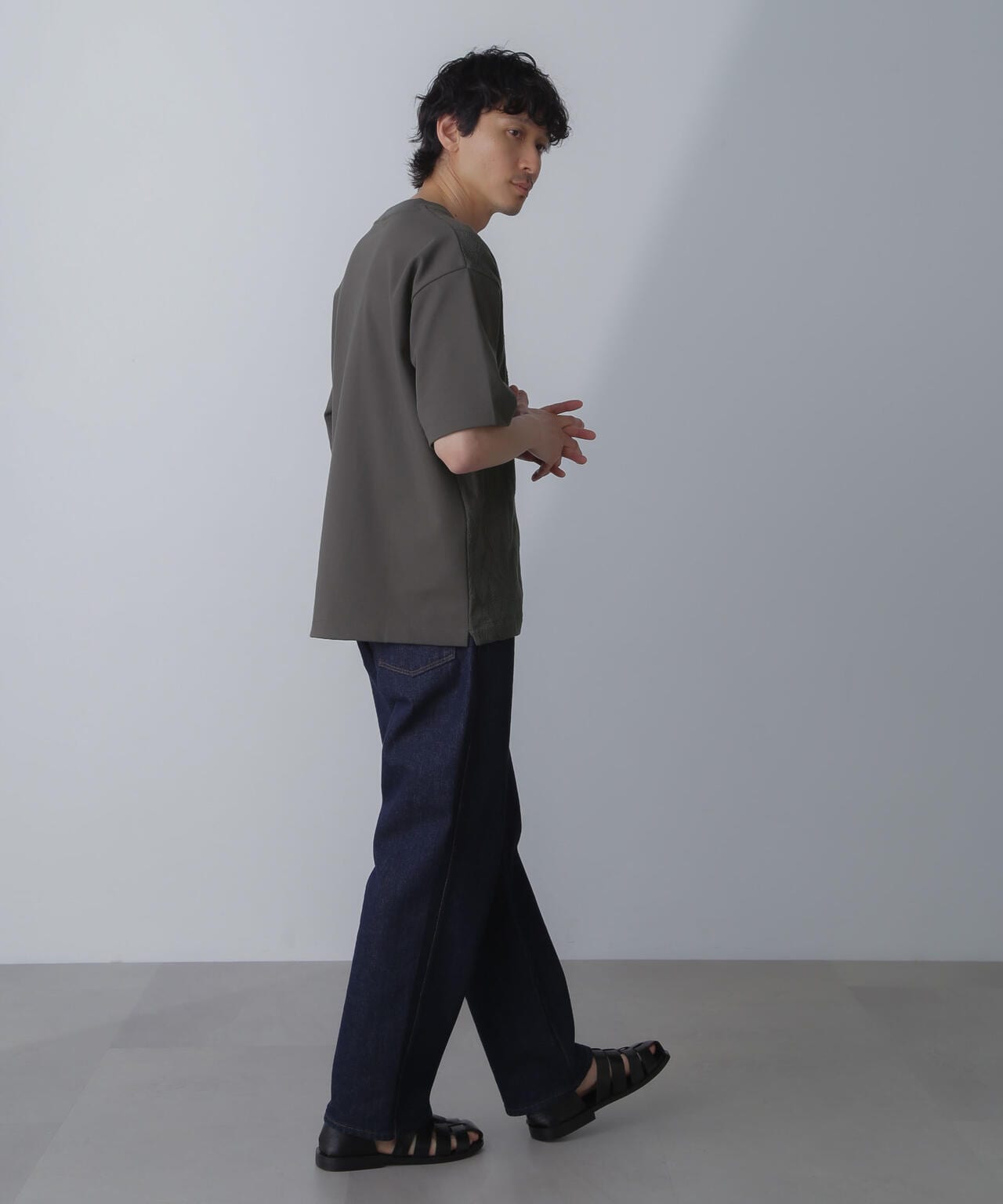 ツートーン切り替えTシャツ 半袖 6724124224