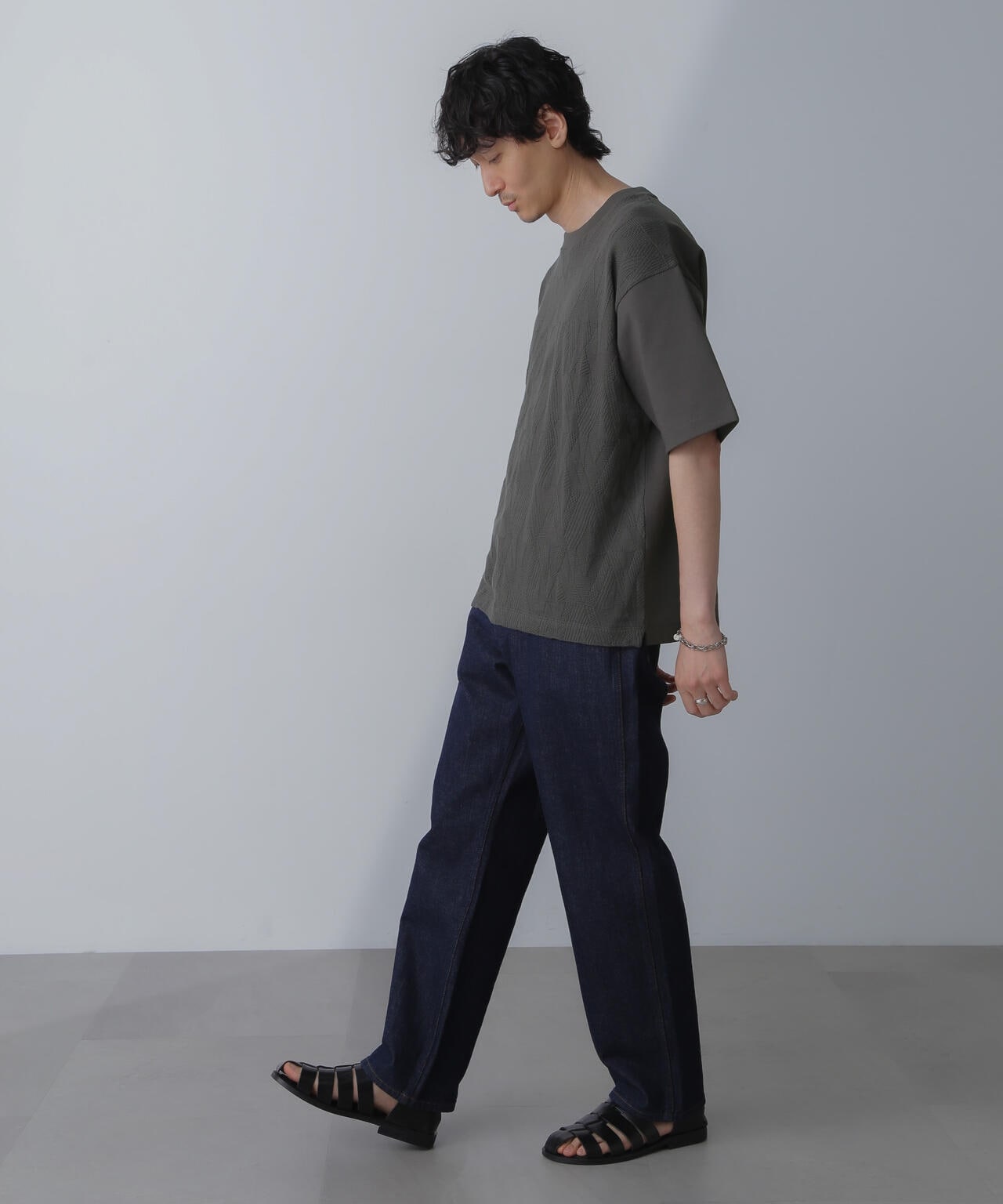 ツートーン切り替えTシャツ 半袖 6724124224