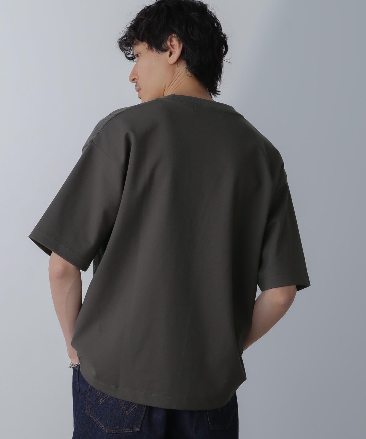 ツートーン切り替えTシャツ 半袖 6724124224