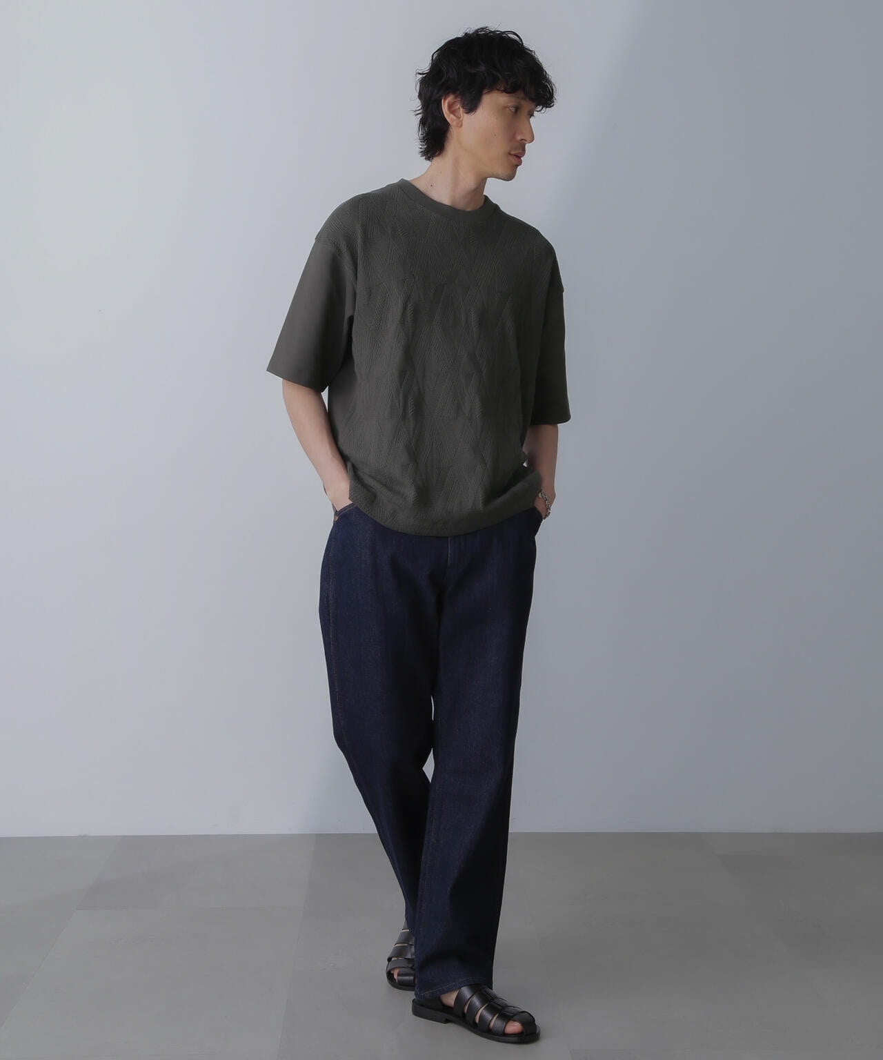 ツートーン切り替えTシャツ 半袖 6724124224