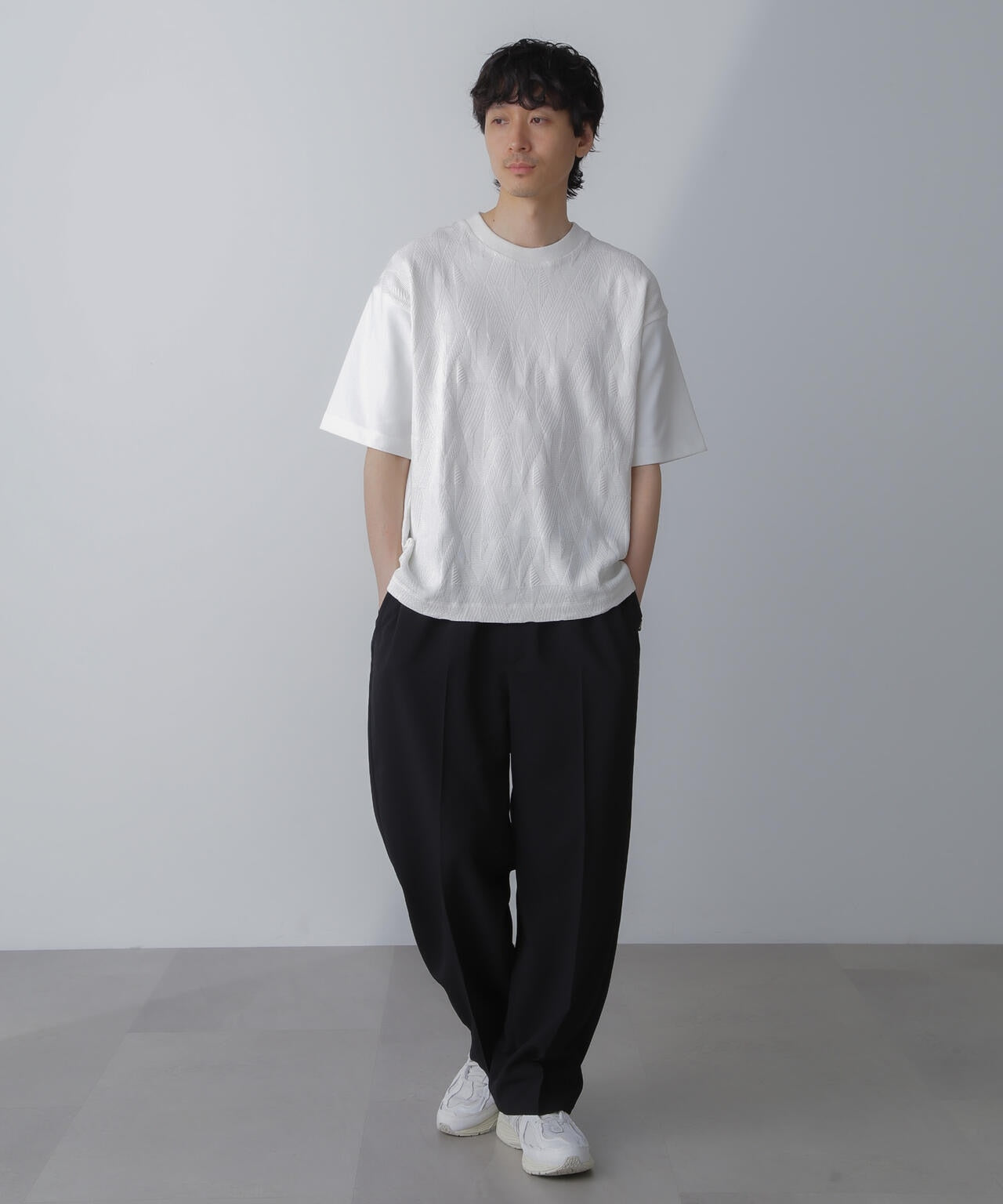 ツートーン切り替えTシャツ 半袖 6724124224