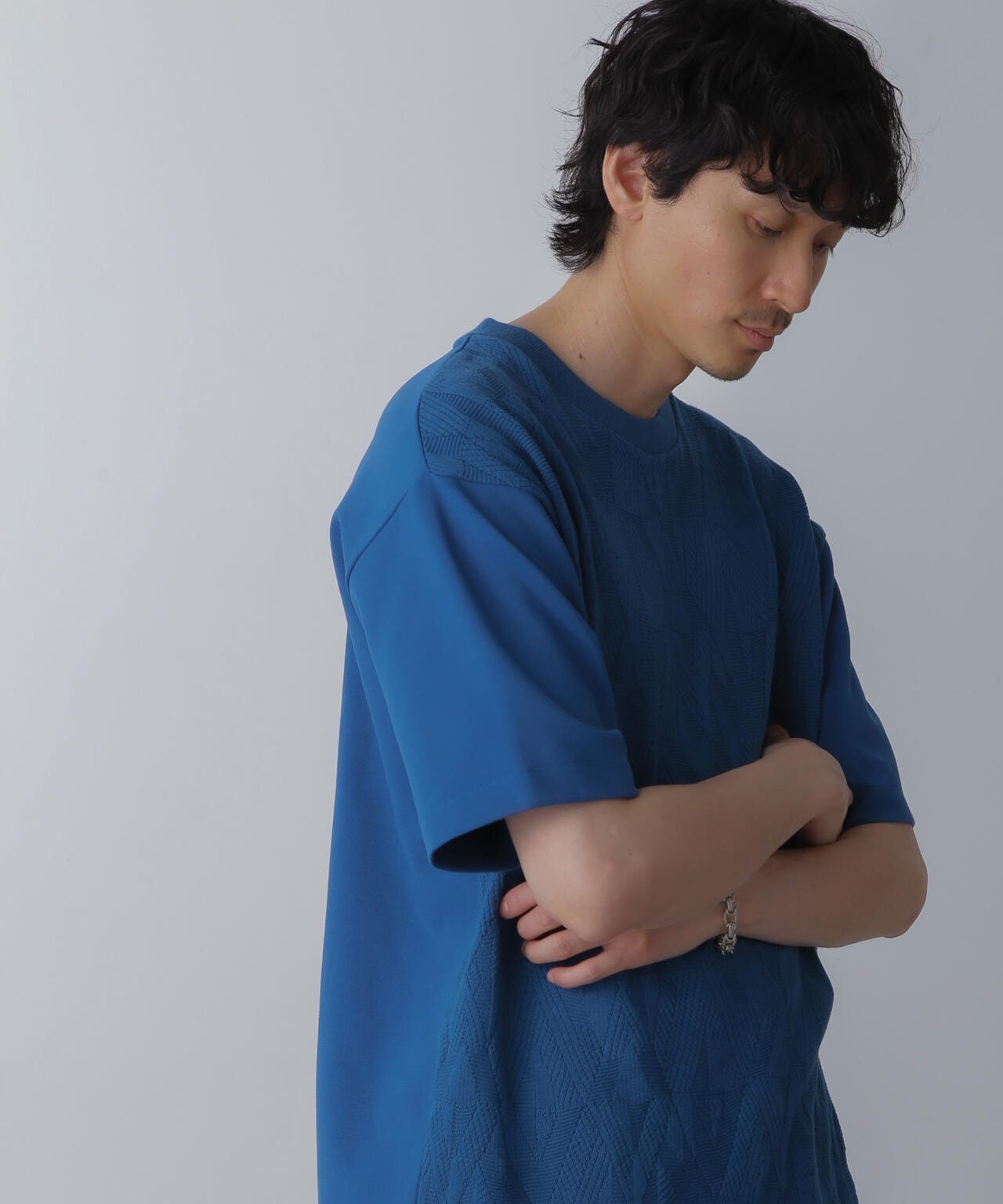 ツートーン切り替えTシャツ 半袖 6724124224